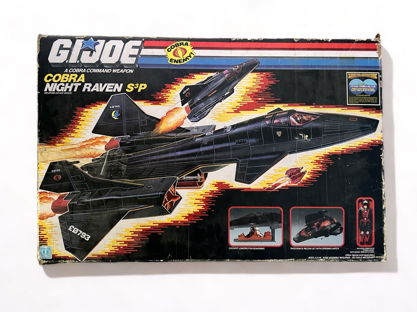 1986 G-I Joe Cobra Night Raven Sp3 fighter jet in original box (1 of 5)