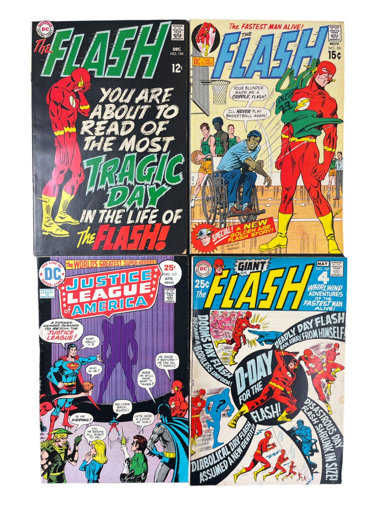 The Flash #184 #187 & #201 Comic Book Lot (1 of 10)