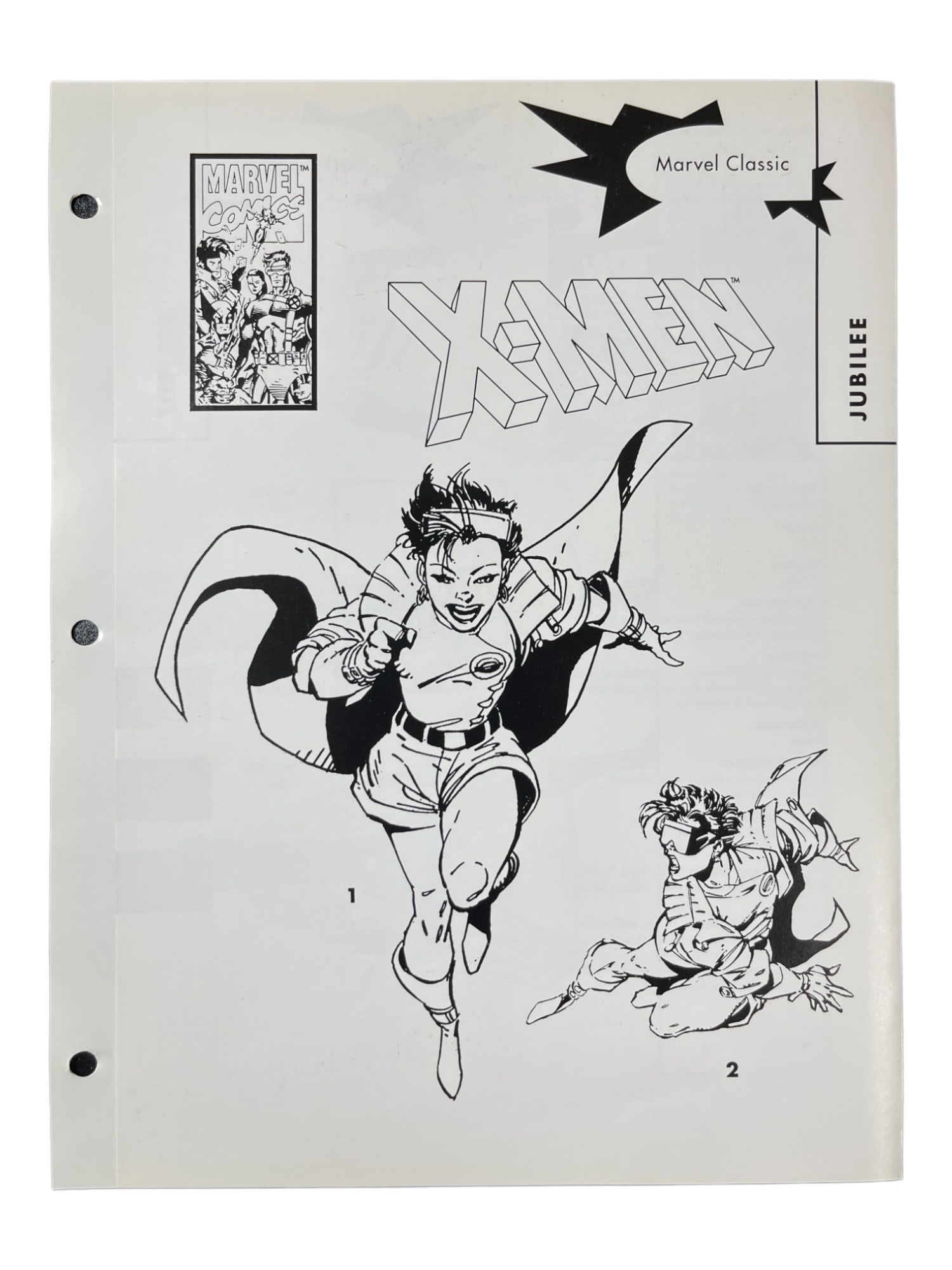 X-Men Jubilee Marvel Comic Book Character Design and Bio Printers Proof (1 of 8)
