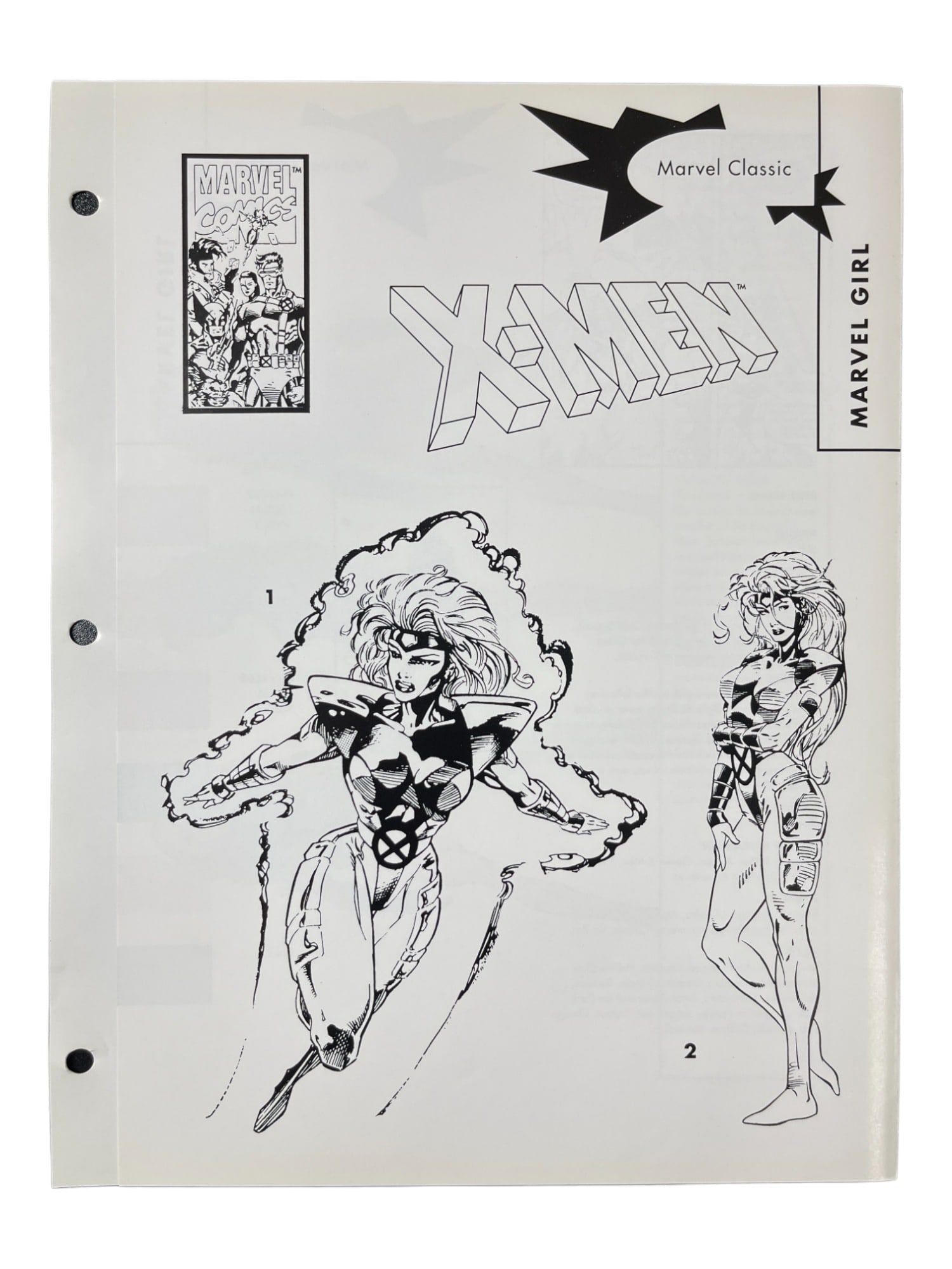 X-Men Marvel Girl Marvel Comic Book Character Design and Bio Printers Proof (1 of 9)