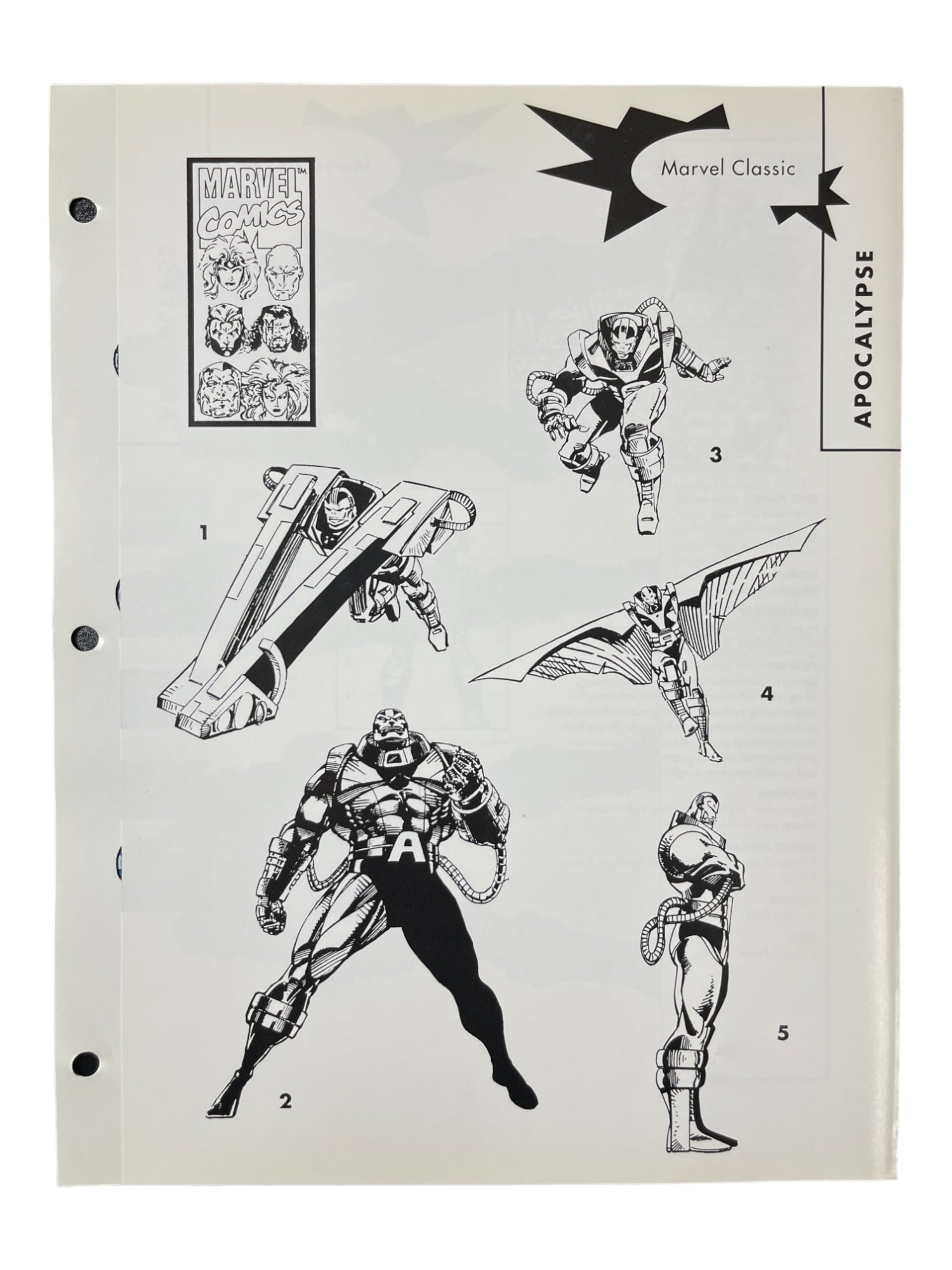 X-Men Apocalypse Marvel Comic Book Character Design and Bio Printers Proof (1 of 10)