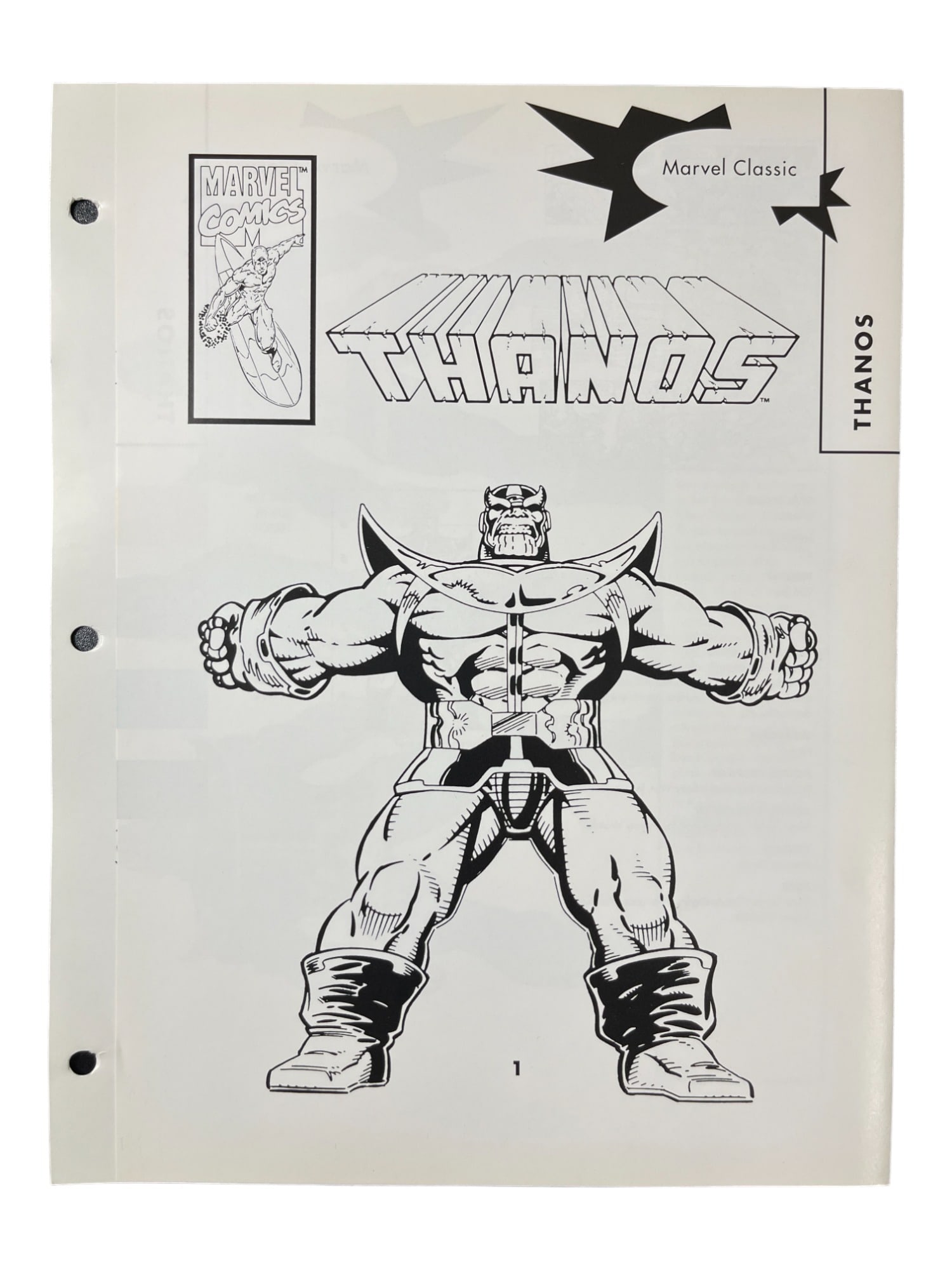 Thanos Marvel Comic Book Character Design and Bio Printers Proof (1 of 9)