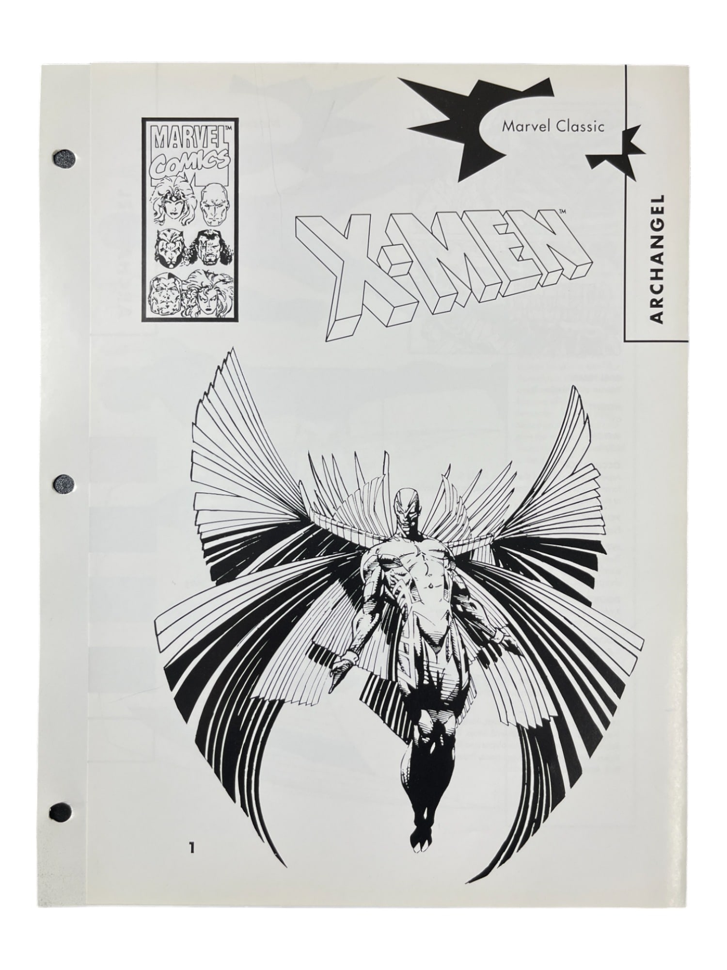X-Men Archangel Marvel Comic Book Character Design and Bio Printers Proof (1 of 10)