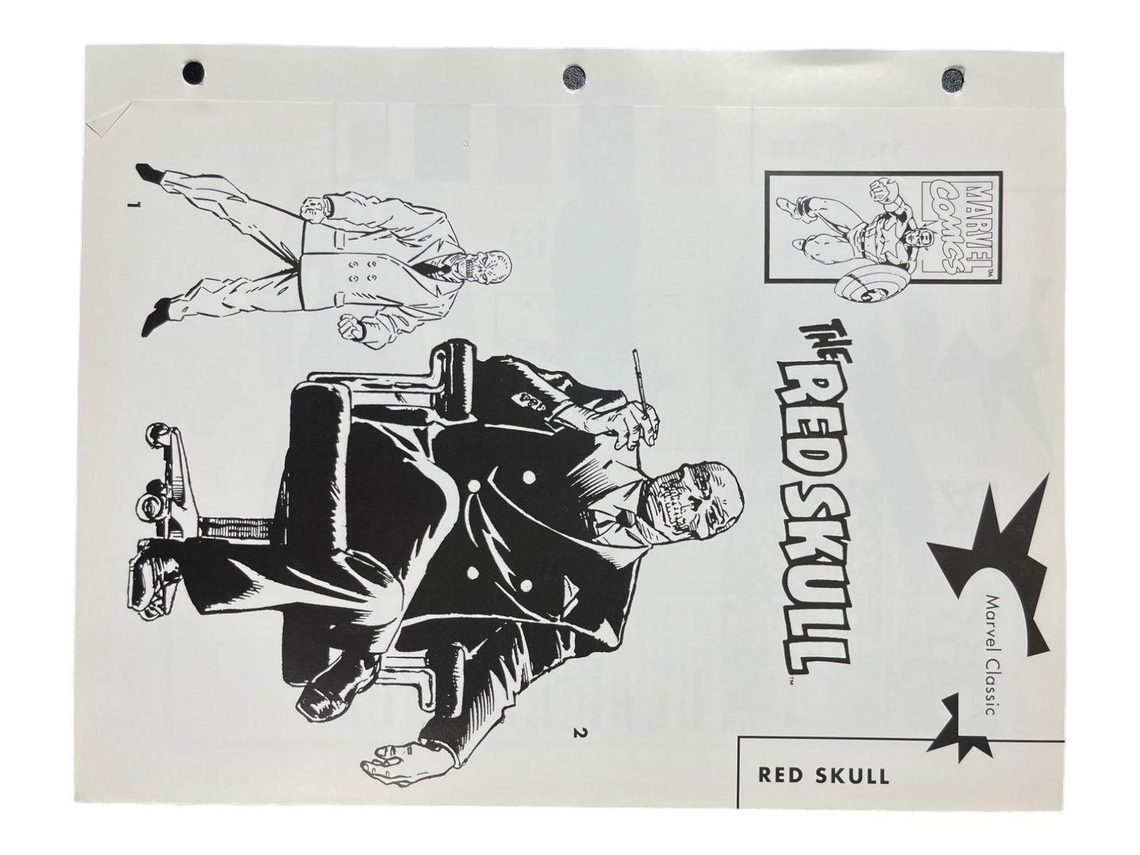 The Red Skull Marvel Comic Book Character Design and Bio Printers Proof (1 of 11)