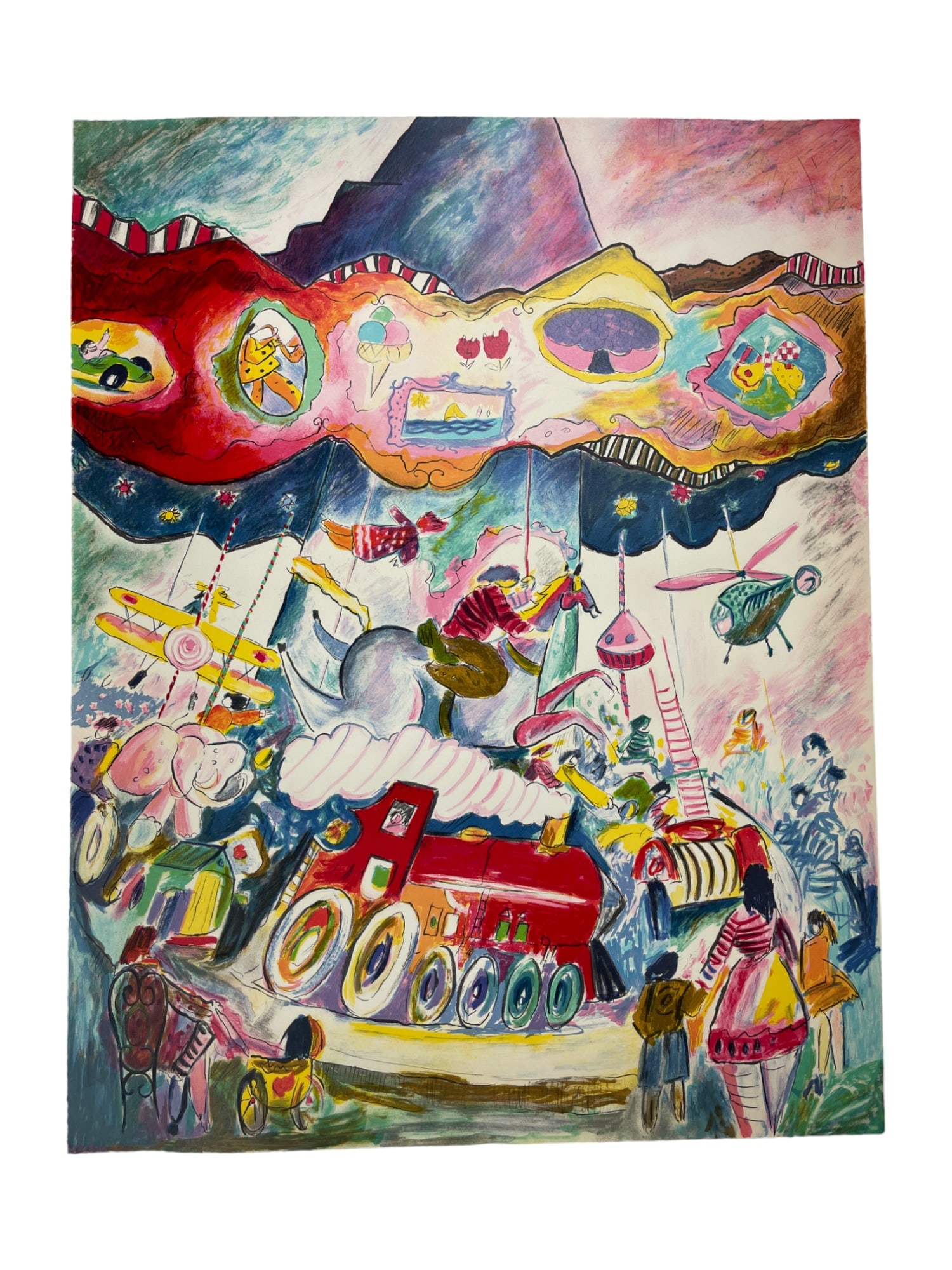 Carousel Fantasy Color Vintage Lithograph (1 of 11)