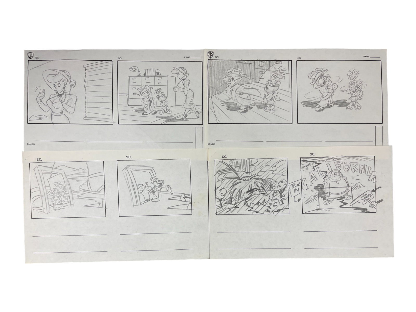 Vintage Original Warner Bros Animaniacs Storyboard Collection Lot: Vintage Original Warner Bros Animaniacs Storyboard Collection Lot of 4.