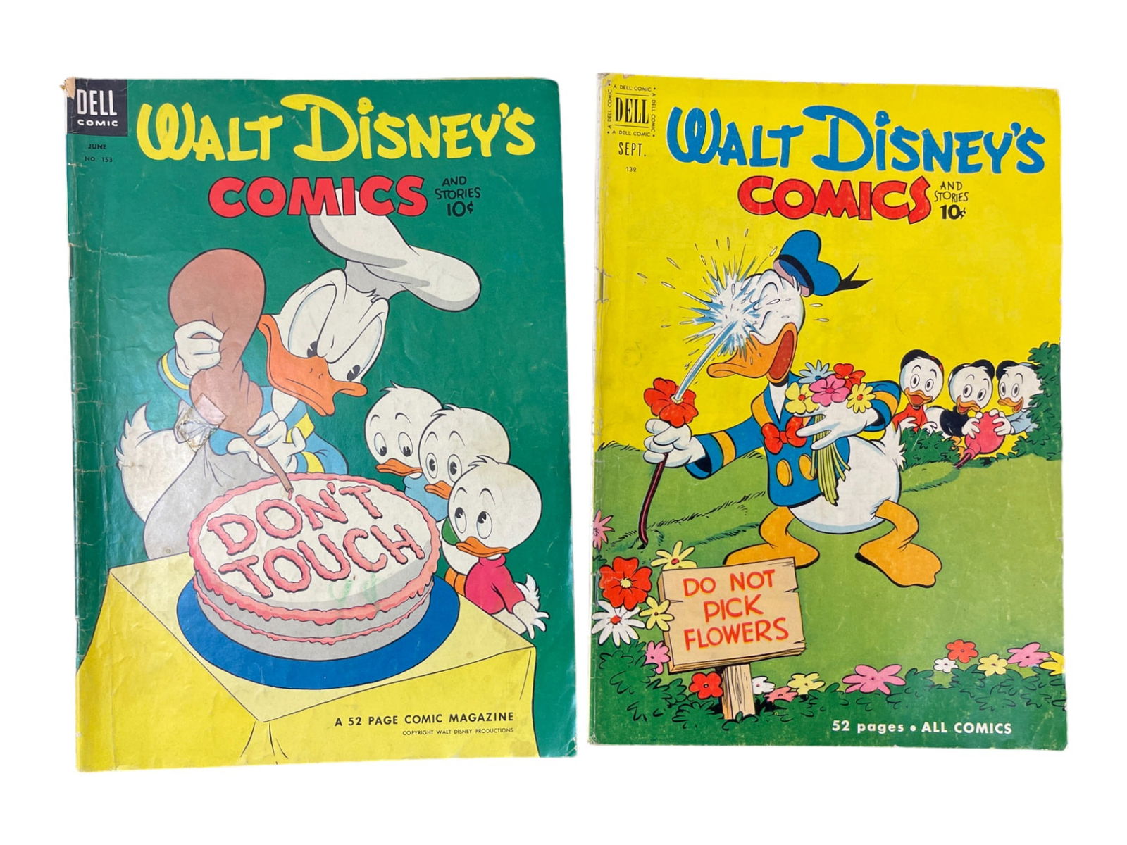 Walt Disney Comics and Stories #132 & #153 Vintage Comic Book Lot (1 of 6)