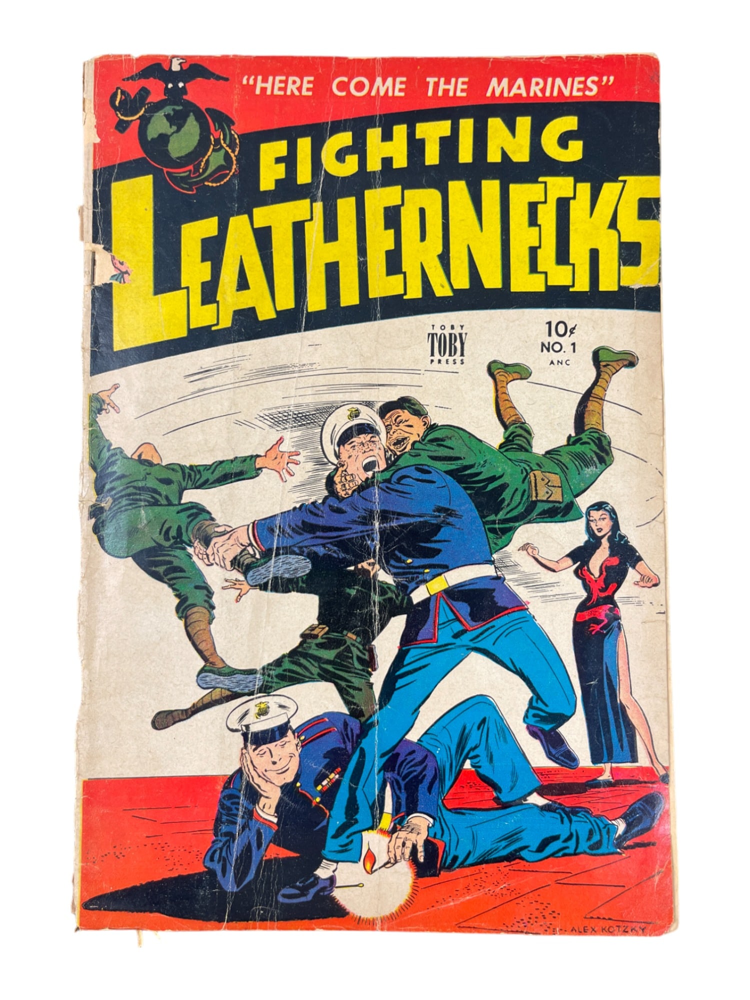 Fighting Leathernecks #1 Rare Golden Age 10c Vintage Comic Book (1 of 5)