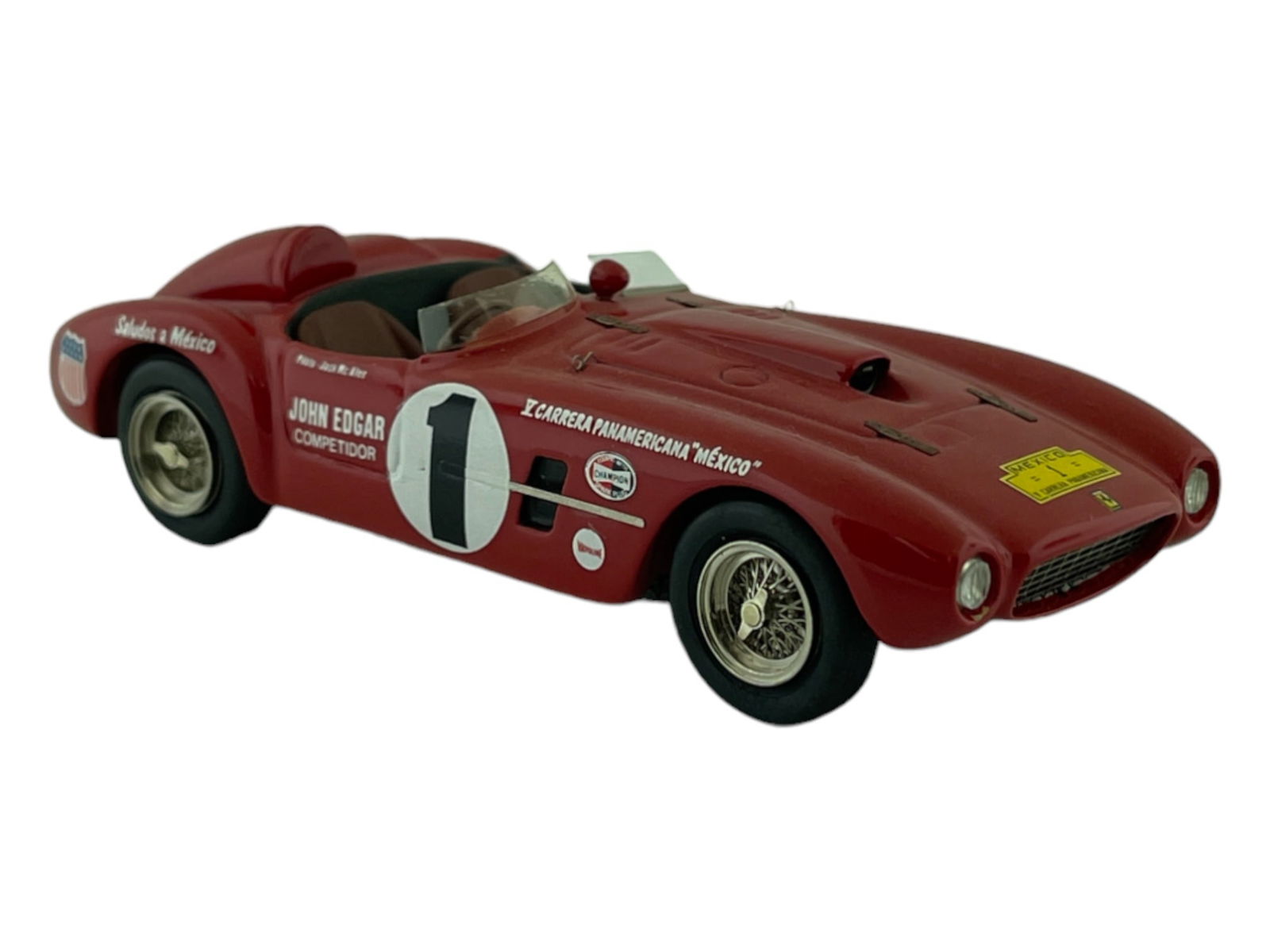 Vintage Model Car 1:43 Red Ferrari 375 Mille Miglia 1954 by BBR - Italy (1 of 5)