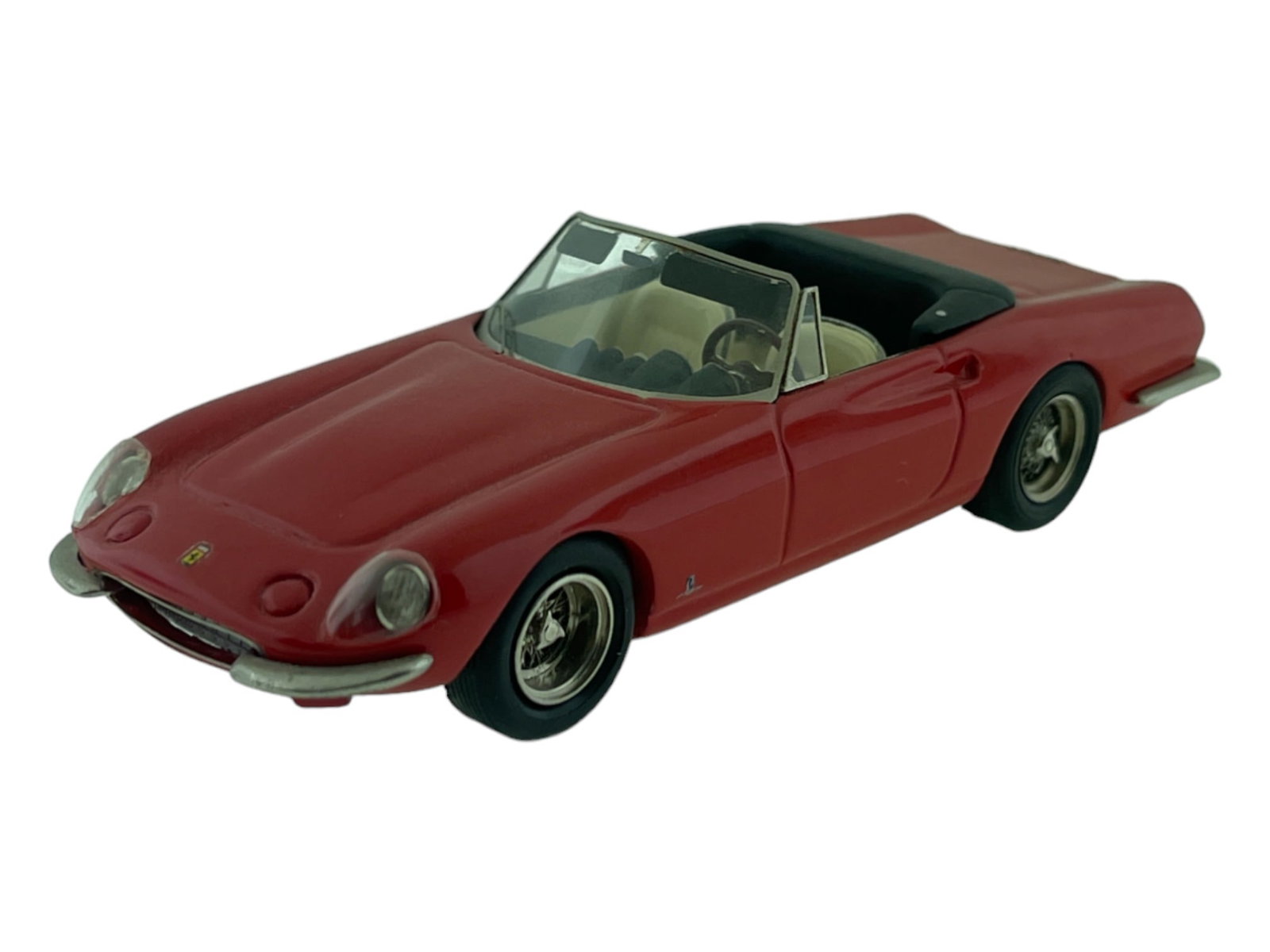 Vintage Model Car 1:43 Red Ferrari 365 California 1967 Modello N. Signed: Vintage Model Car 1:43 Red Ferrari 365 California 1967 Modello N. Signed