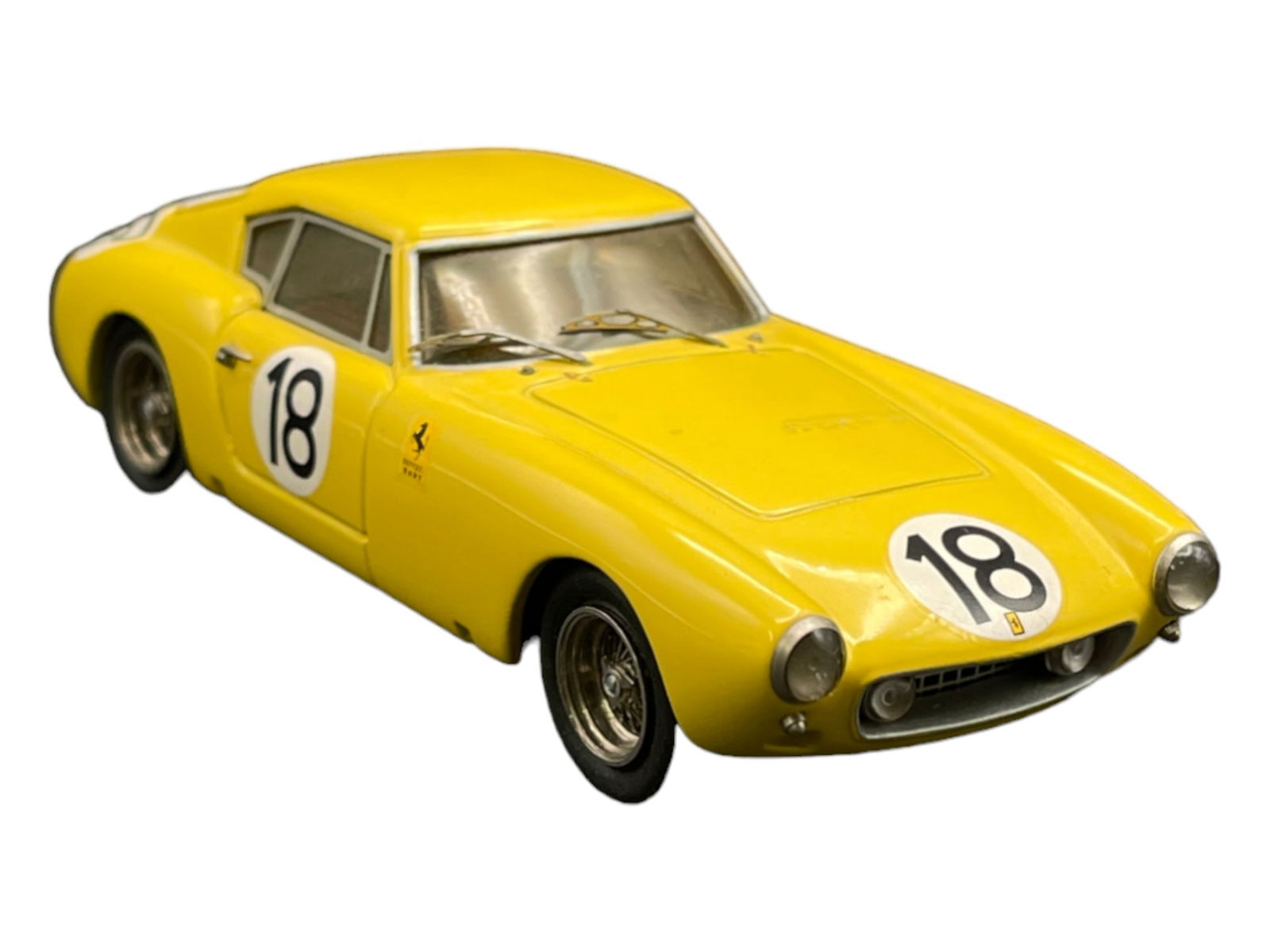 Vintage Model Car 1:43 Yellow 18 Ferrari 250 LWB Le Mans '59 - Andre M. Ruf (1 of 5)