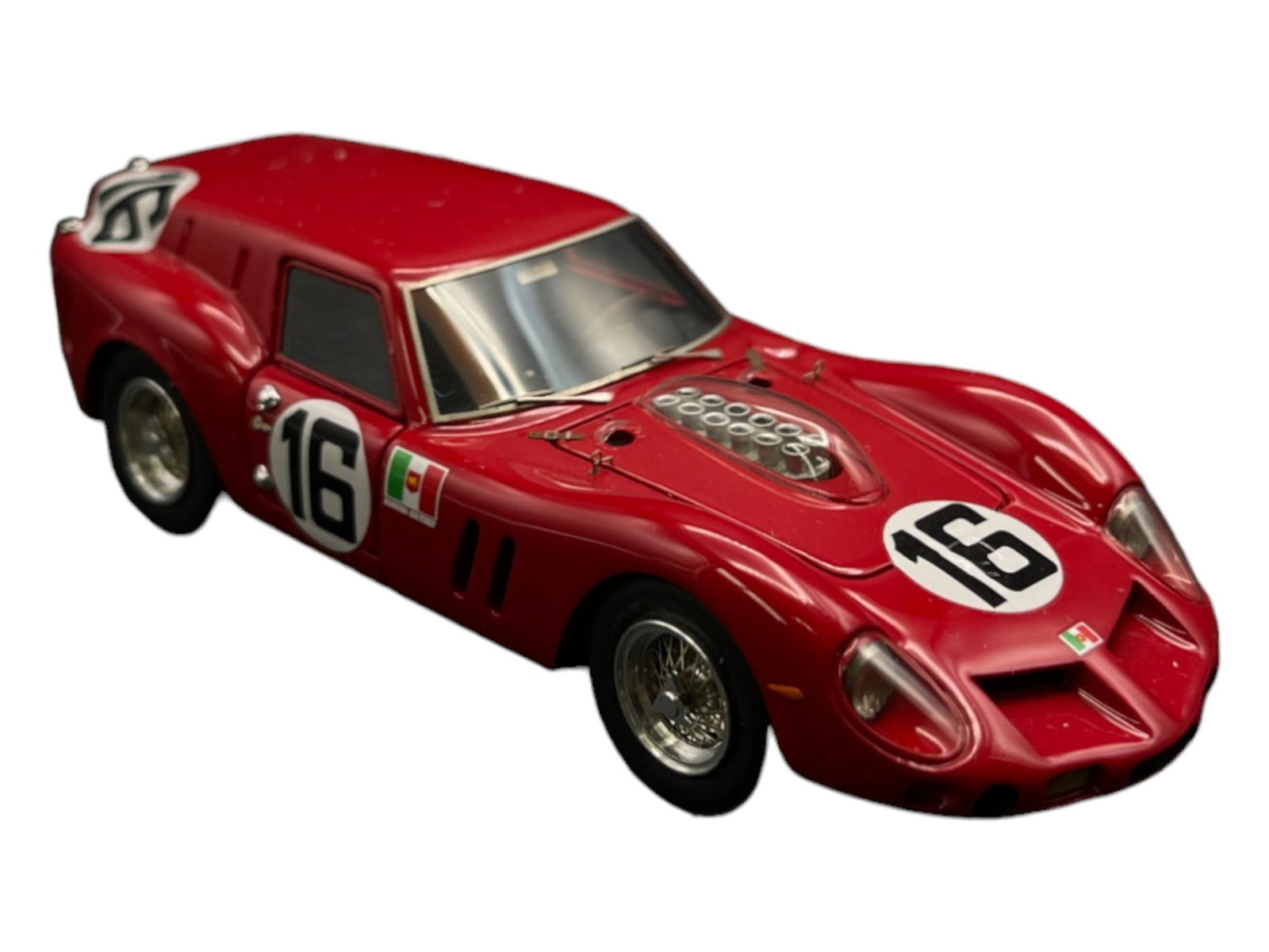 Vintage Model Car 1:43 Red/Red 16 Ferrari 250 Breadvan '62 - BBR (1 of 5)