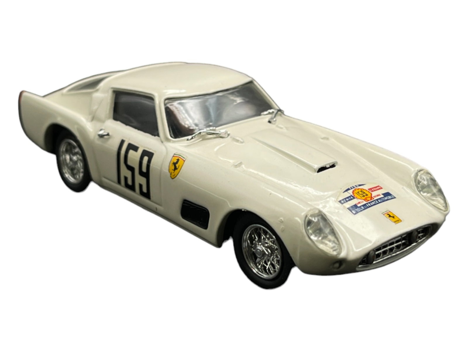 Vintage Model Car 1:43 White 159 Ferrari 250 GT LWB - Box: Vintage Model Car 1:43 White 159 Ferrari 250 GT LWB - Box