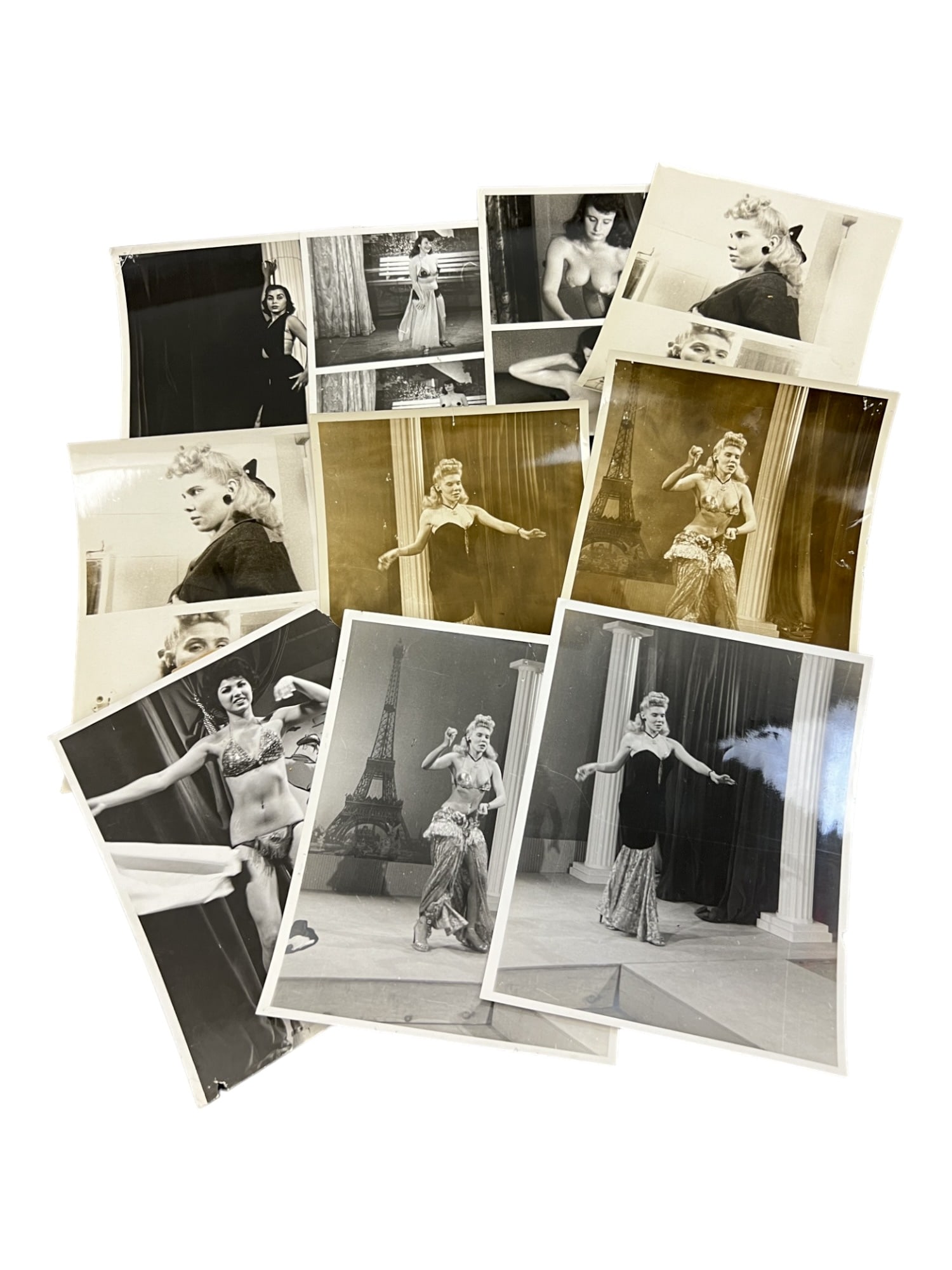 Vintage 1950'S Original Burlesque Nude Pin Up Model Risque 8x10 Black And White Photographs: Vintage 1950's Original Burlesque Nude Pin Up Model Risque 8x10 Black and White Photographs. 10 Photos.