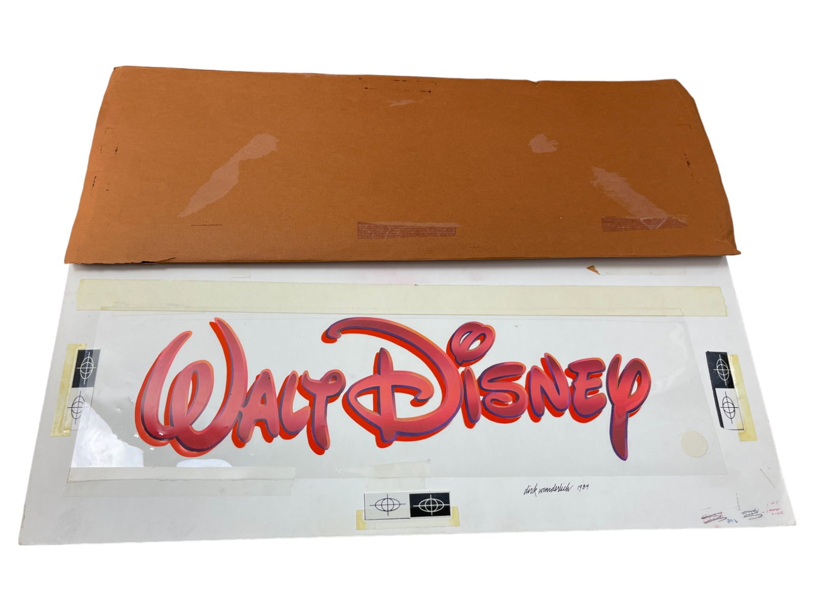 Walt Disney Productions Logo Design Cel Cover Art Signed by Durk Wunderlich (1 of 6)