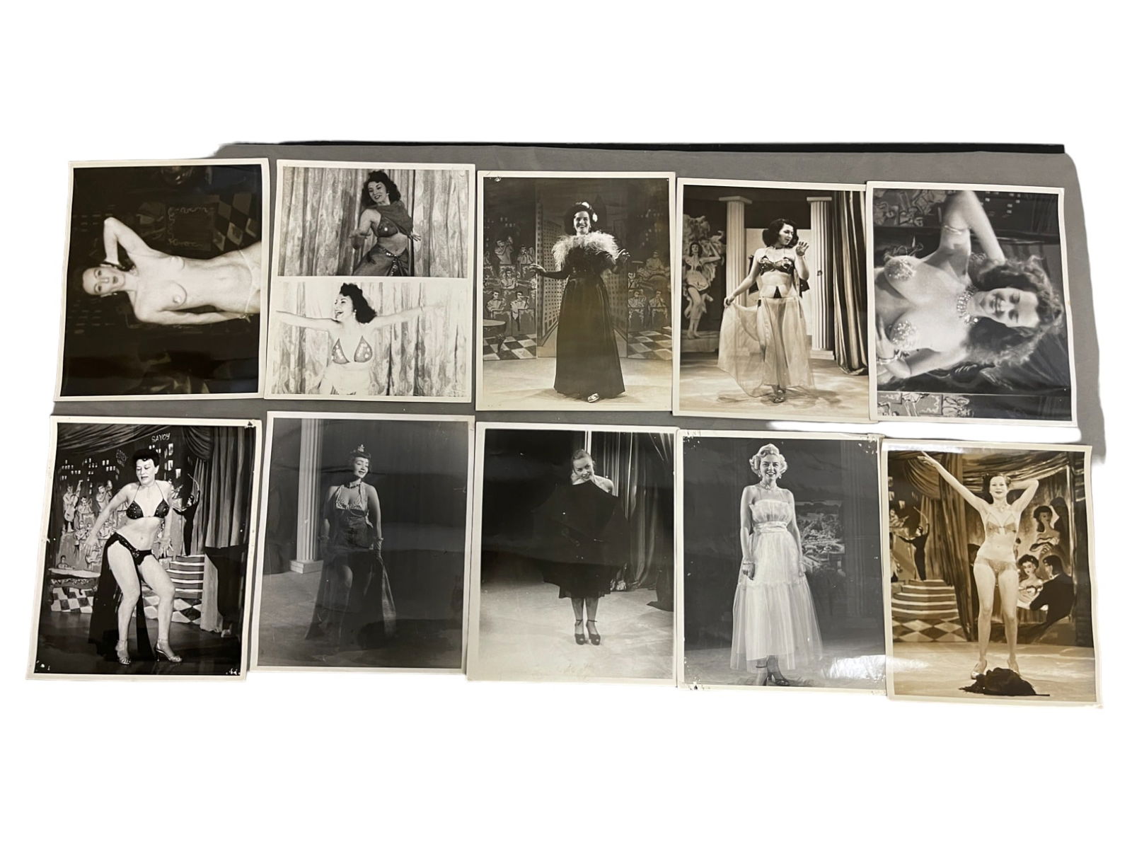 Vintage 1950'S Original Burlesque Nude Pin Up Model Risque 8x10 Black And White Photographs: Vintage 1950's Original Burlesque Nude Pin Up Model Risque 8x10 Black and White Photographs. 10 Photos.