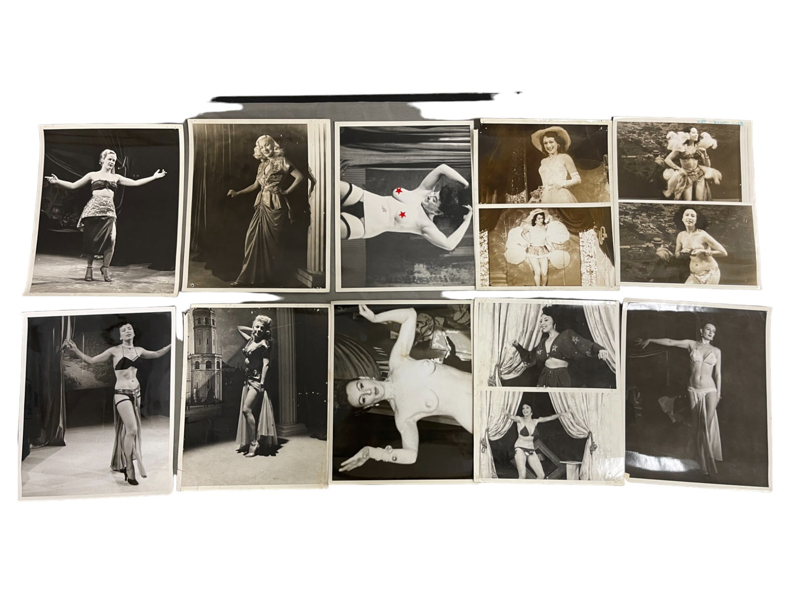 Vintage 1950'S Original Burlesque Nude Pin Up Model Risque 8x10 Black And White Photographs: Vintage 1950's Original Burlesque Nude Pin Up Model Risque 8x10 Black and White Photographs. 10 Photos.