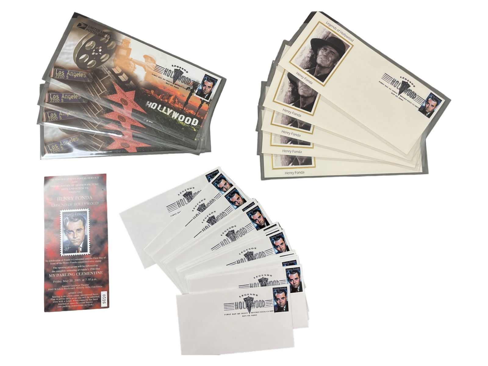 Legends of Hollywood Henry Fonda First Day Issue Stamp Cover Collection Lot (1 of 5)