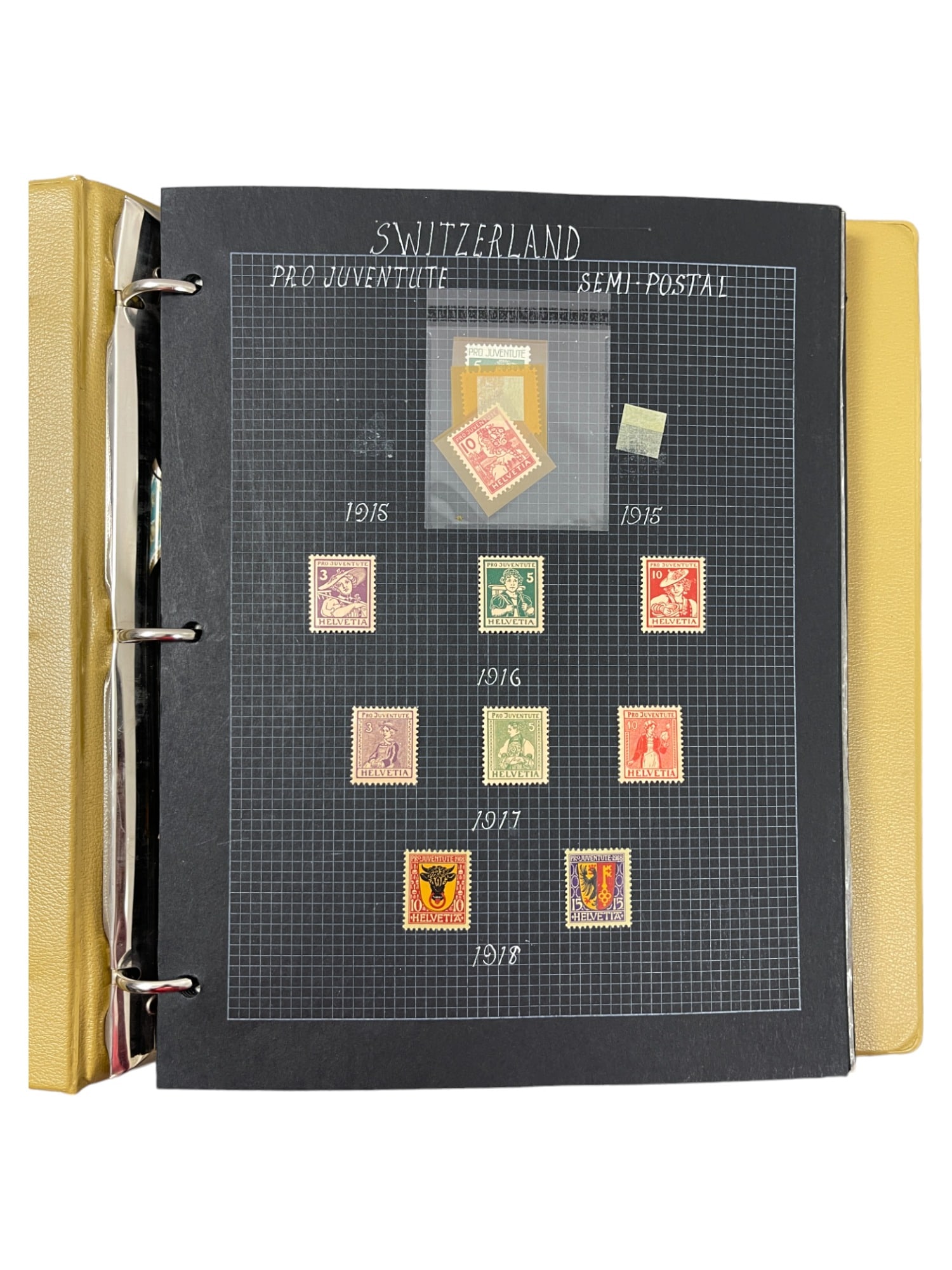 1915-1990 Vintage Switzerland Stamp Collection Lot (1 of 11)