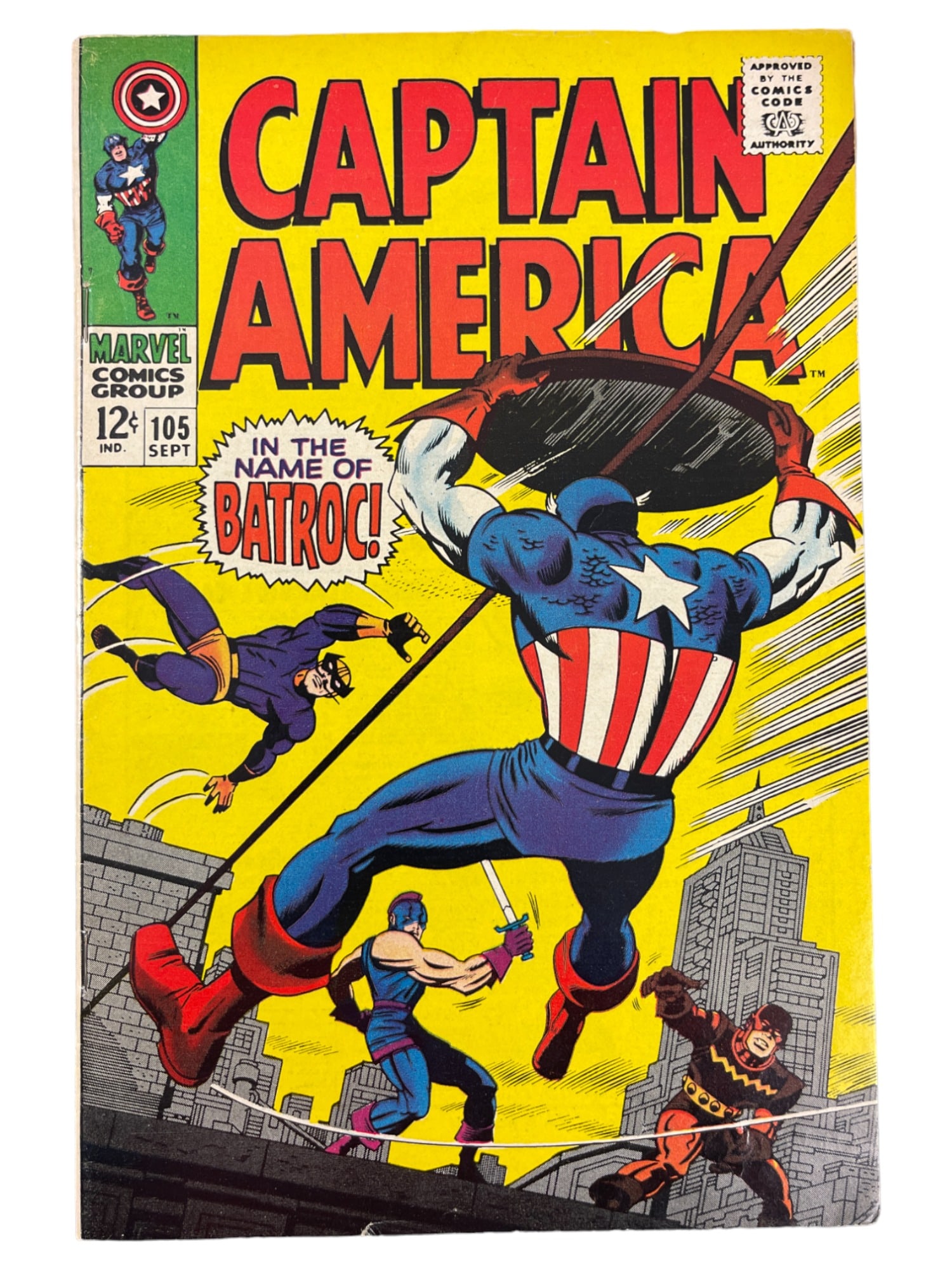 Captain America #105 Marvel 1968 Vintage Comic Book (1 of 4)