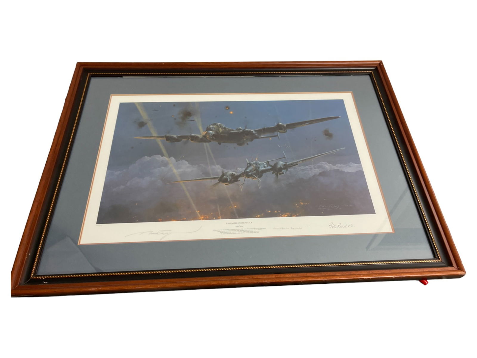 Landcaster Under Attack by Robert Taylor Lithograph 208/650 Signed and Framed (1 of 11)