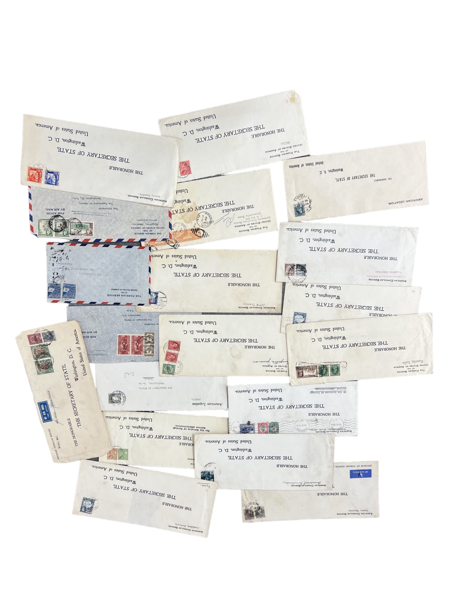 Vintage Antique US Stamp Cover The Secretary of State United Stated Foreign Servises Collection (1 of 14)