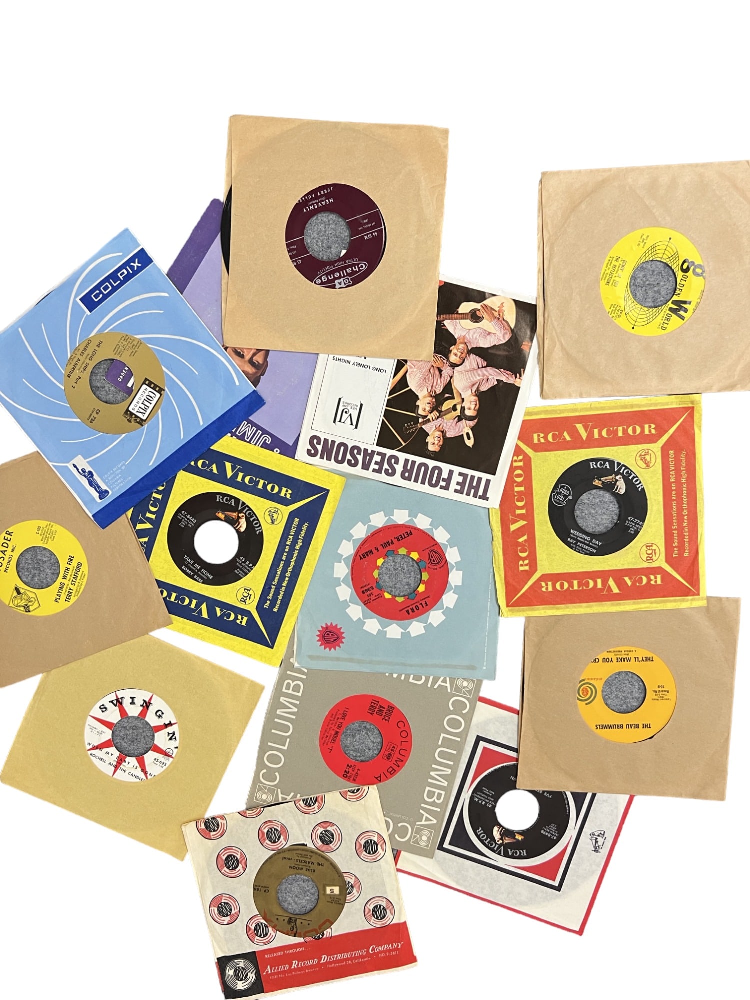 Vintage 45 Vinyl Record Group Collection Lot (1 of 8)