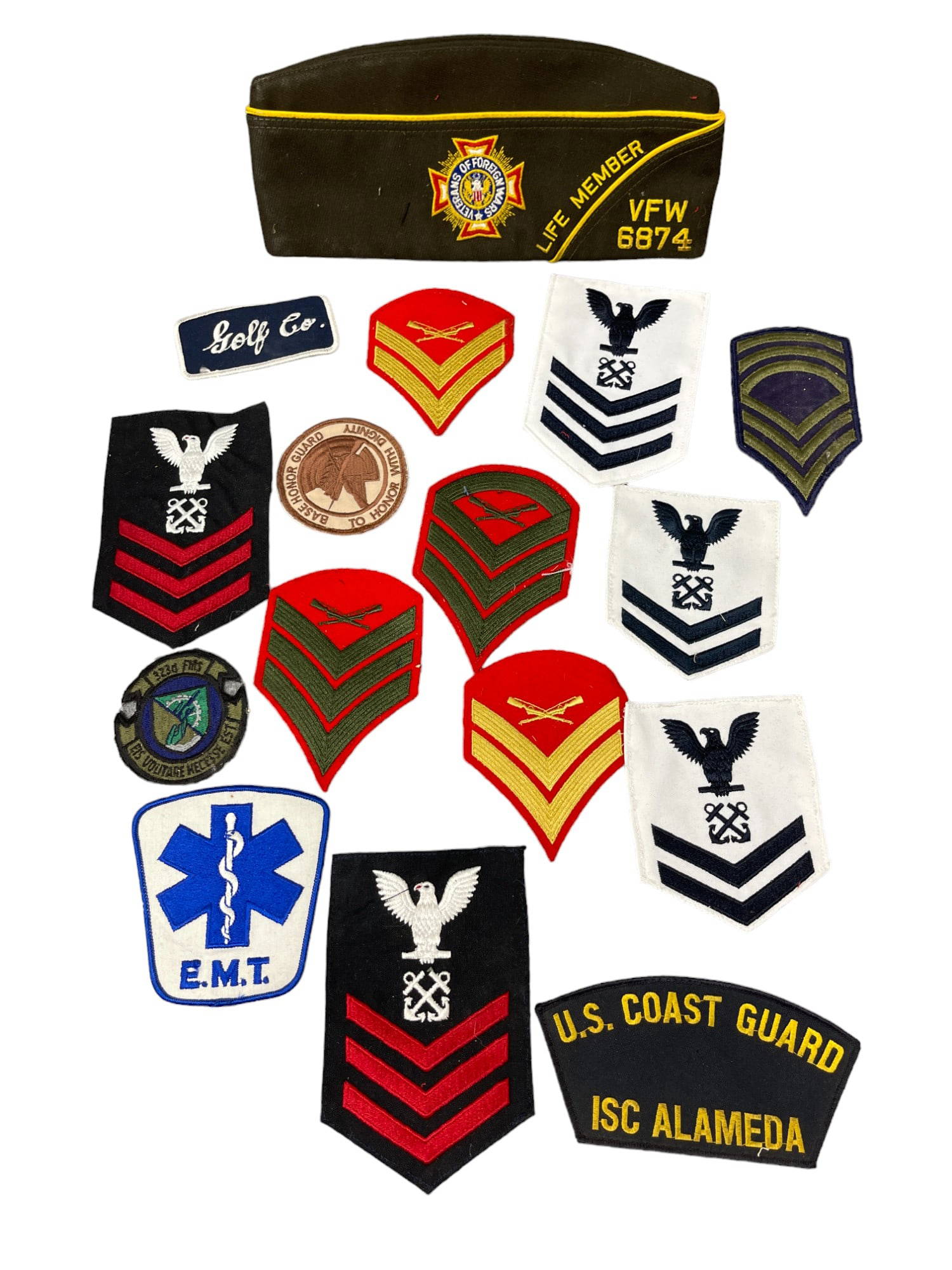 Military Rank Patches Collection Lot Auction