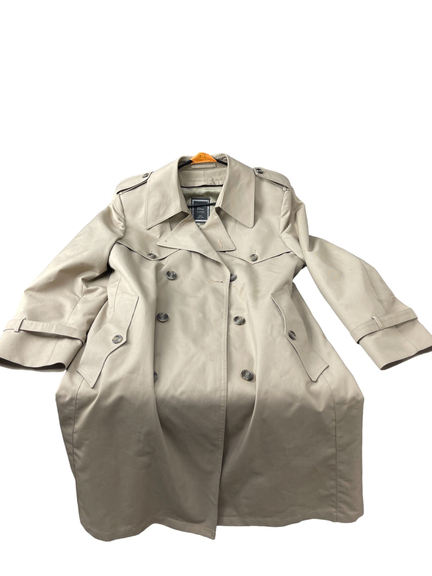 Trech Coat Christian Dior Monsieur Beige Cotton Womens 40S (1 of 9)