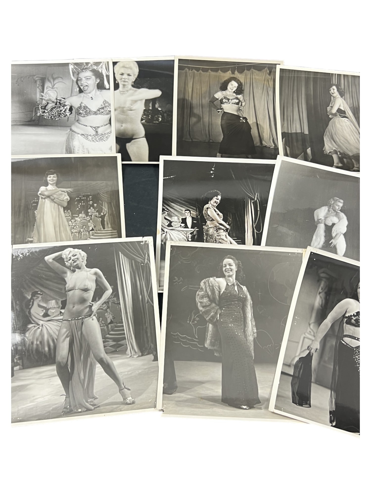 Vintage 1950'S Original Burlesque Nude Pin Up Model Risque 8x10 Black And White Photographs: Vintage 1950'S Original Burlesque Nude Pin Up Model Risque 8x10 Black And White Photographs