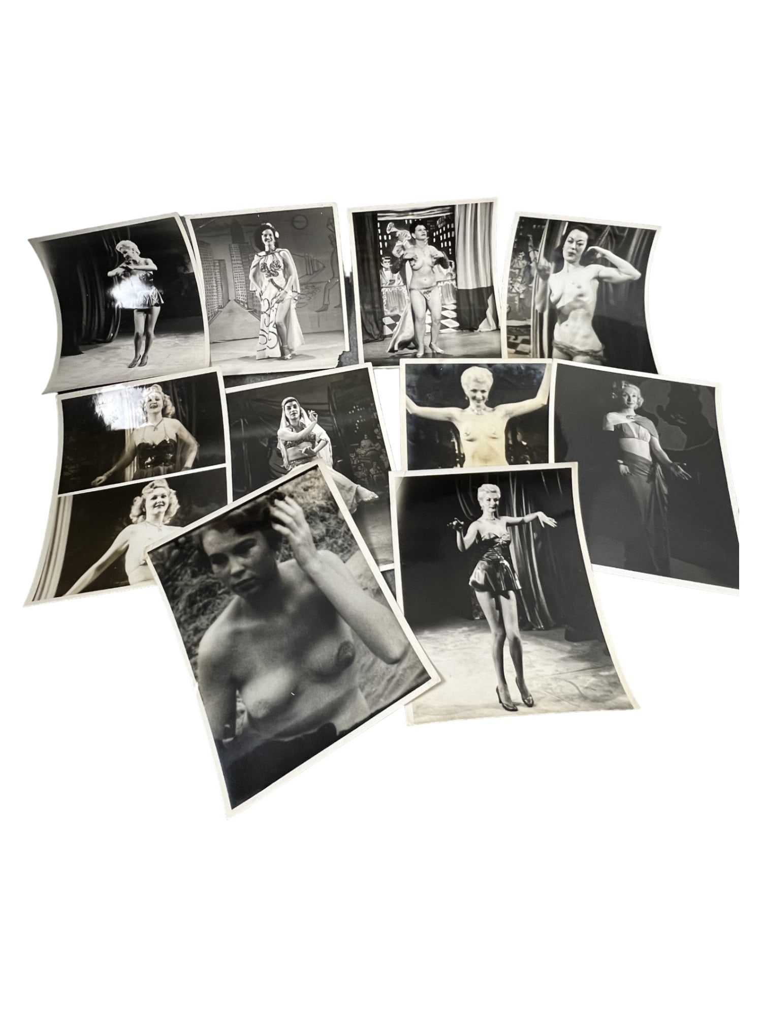 Vintage 1950's Original Burlesque Nude Pin up Model Risque Photo 8x10 Black & White Photographs: Vintage 1950's Original Burlesque Nude Pin up Model Risque lot 10 Photo 8x10 Black & White Photographs