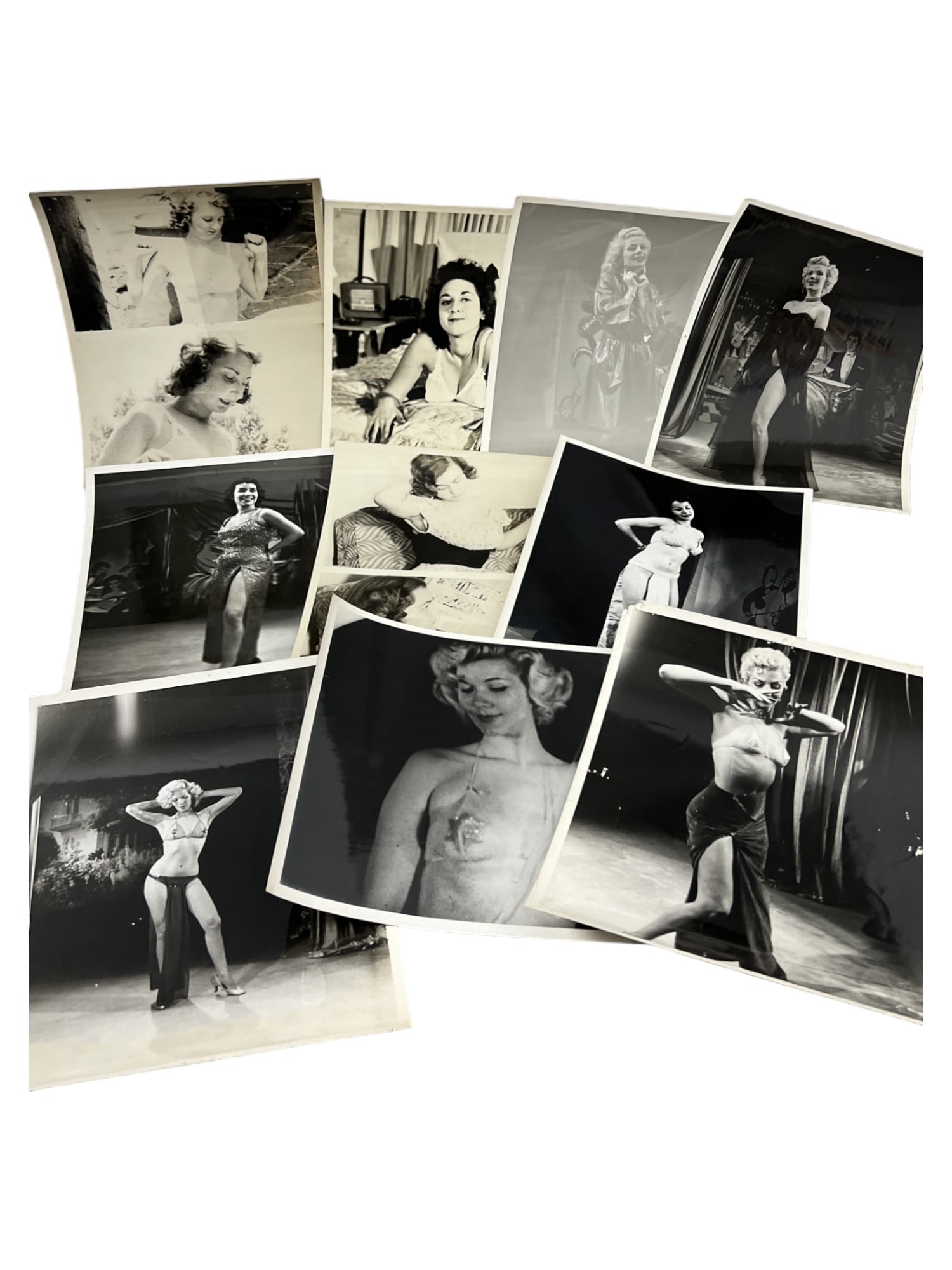 Vintage 1950's Original Burlesque Nude Pin up Model Risque Photo 8x10 Black & White Photographs: Vintage 1950's Original Burlesque Nude Pin up Model Risque lot 10 Photo 8x10 Black & White Photographs