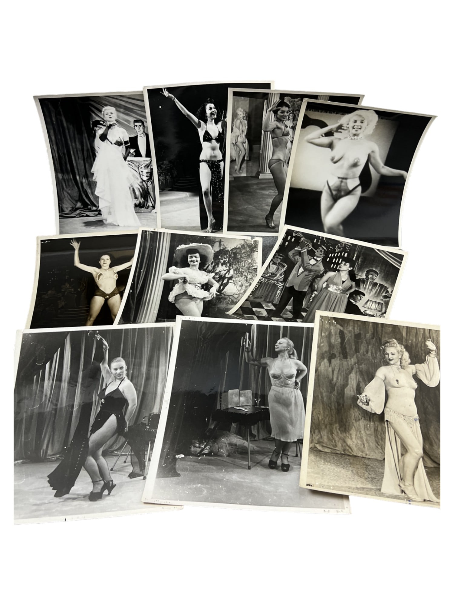 Vintage 1950's Original Burlesque Nude Pin up Model Risque Photo 8x10 Black & White Photographs: Vintage 1950's Original Burlesque Nude Pin up Model Risque lot 10 Photo 8x10 Black & White Photographs