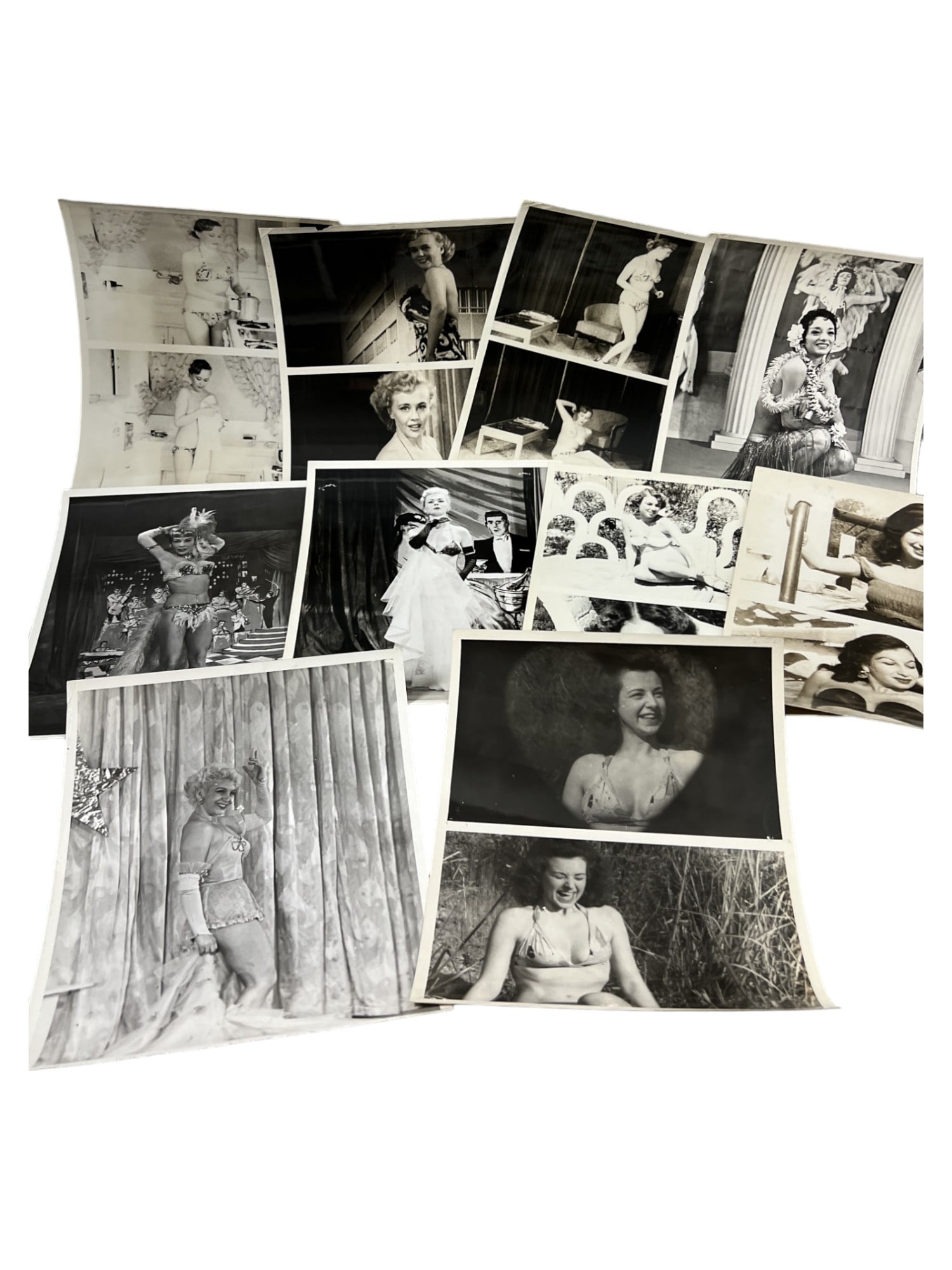 Vintage 1950's Original Burlesque Nude Pin up Model Risque Photo 8x10 Black & White Photographs: Vintage 1950's Original Burlesque Nude Pin up Model Risque lot 10 Photo 8x10 Black & White Photographs