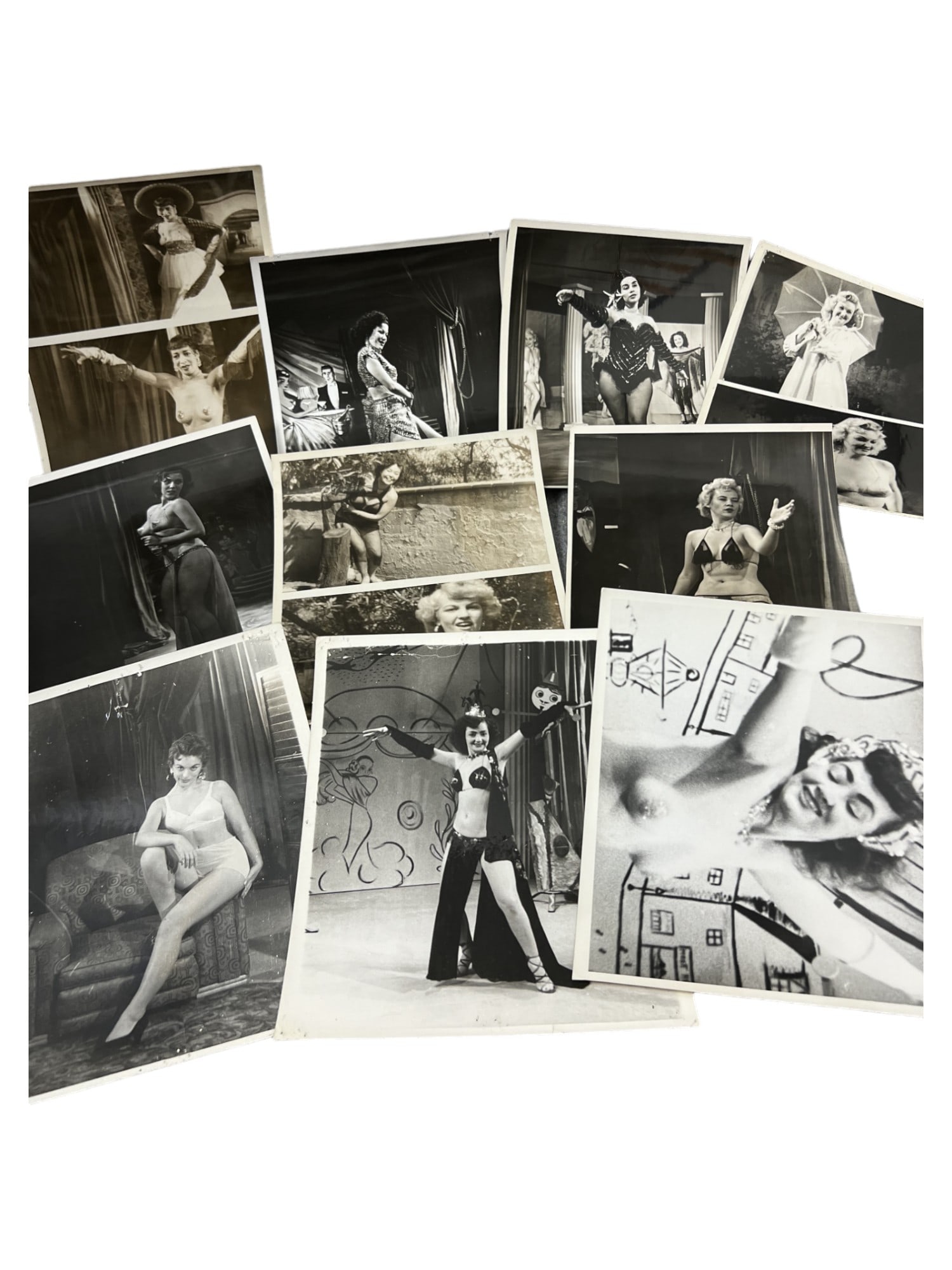 Vintage 1950's Original Burlesque Nude Pin up Model Risque Photo 8x10 Black & White Photographs: Vintage 1950's Original Burlesque Nude Pin up Model Risque lot 10 Photo 8x10 Black & White Photographs