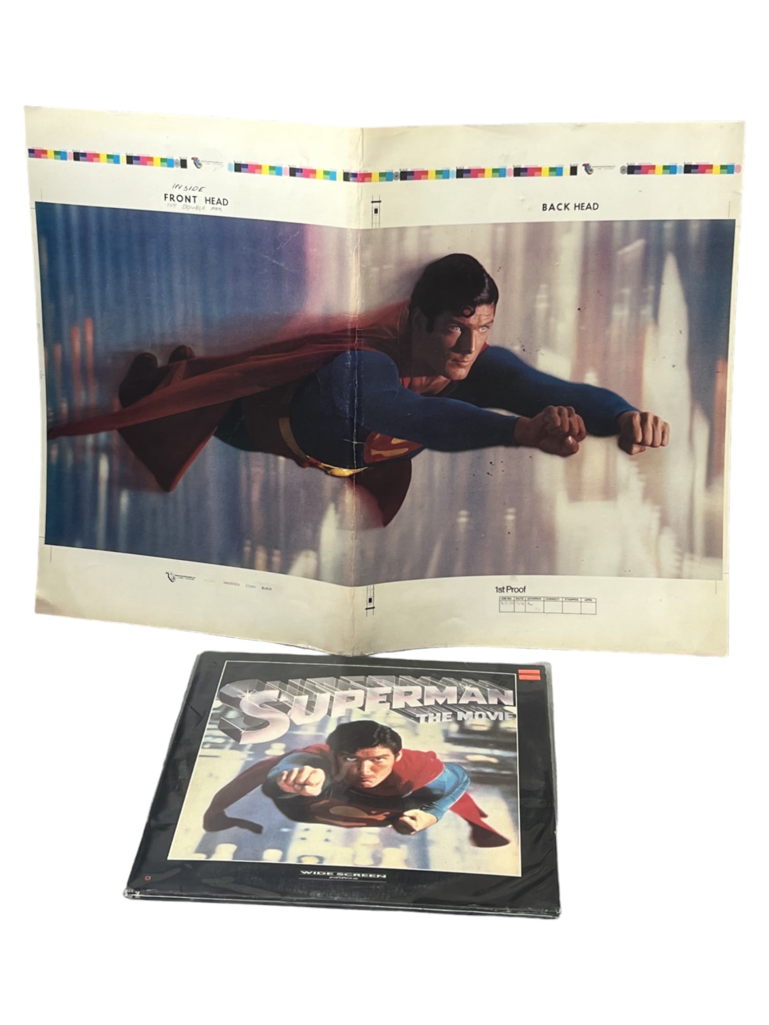 Superman 1978 the movie soundtrack vinyl record and printers proof original artwork rare (1 of 12)