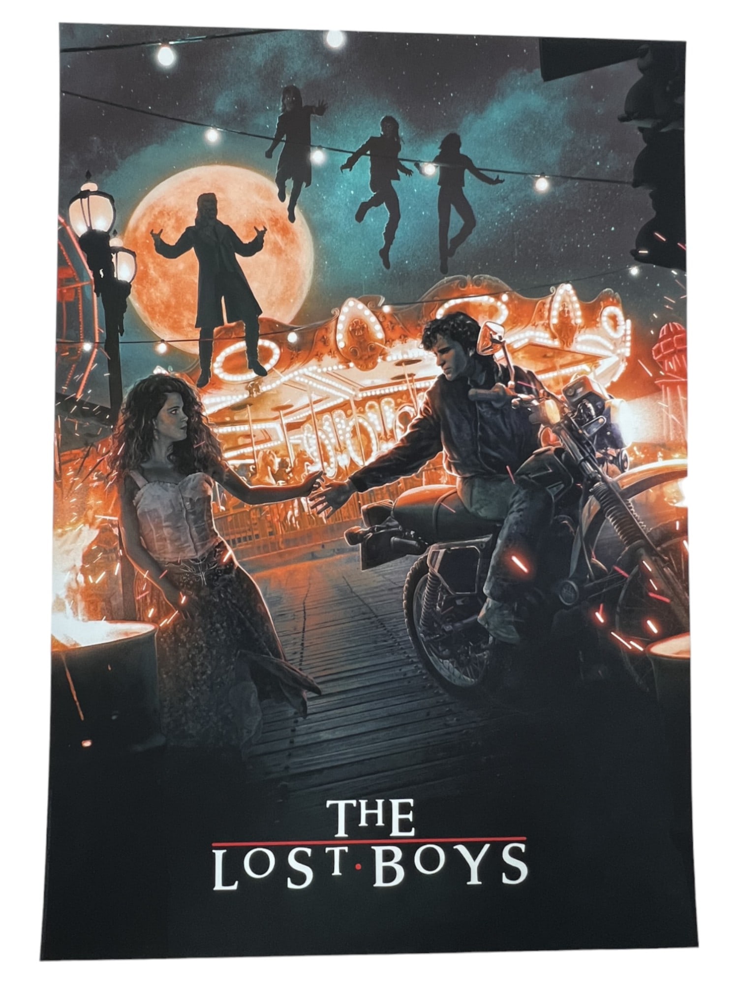 ORIGINAL POSTER The lost boys Warner Bros. sample screen print poster signed by artist (1 of 10)