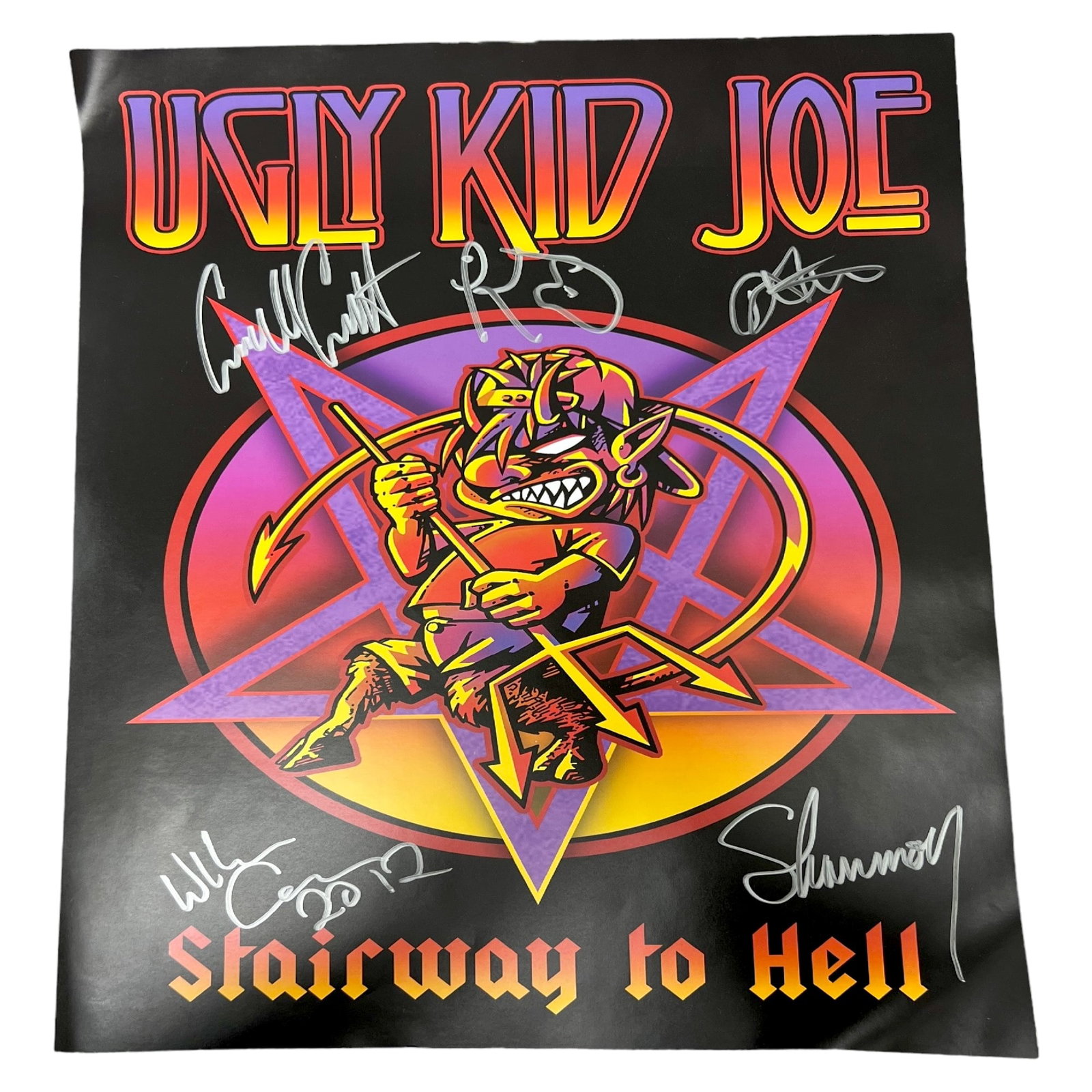 Ugly Kid Joe Stairway to Hell Poster signed 2012 (1 of 7)