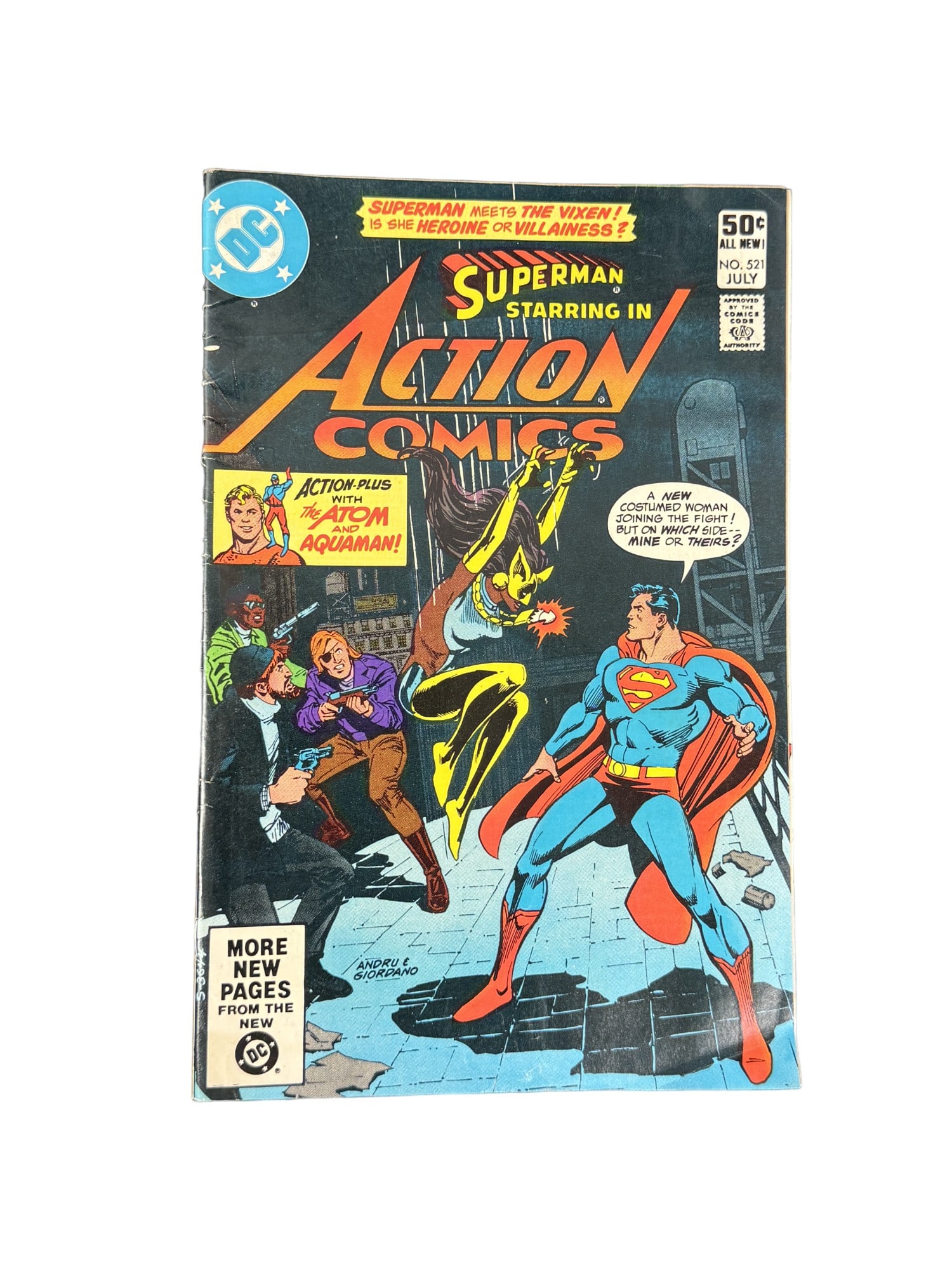 Action Comics Superman #521 DC 1st Appearance of Vixen Comic Book (1 of 3)