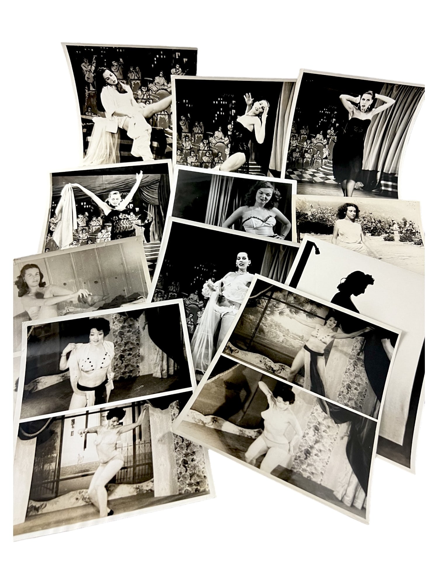 Vintage 1950'S Original Burlesque Nude Pin Up Model Risque 8x10 B&W Photograph Lot: Vintage 1950'S Original Burlesque Nude Pin Up Model Risque 8x10 B&W Photograph Lot