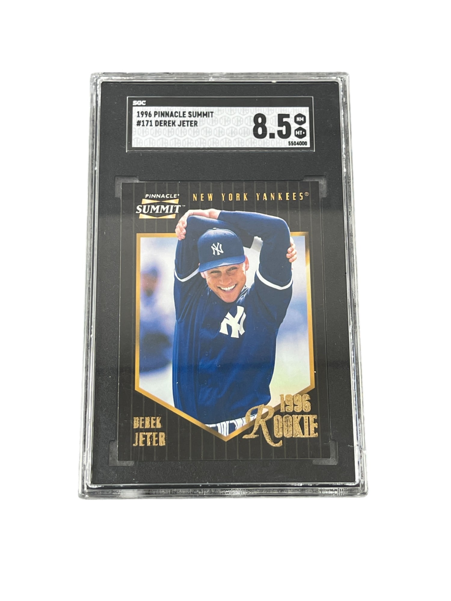 Derek Jeter 1996 Pinnacle Summit SGC 8.5 Rookie Card (1 of 4)