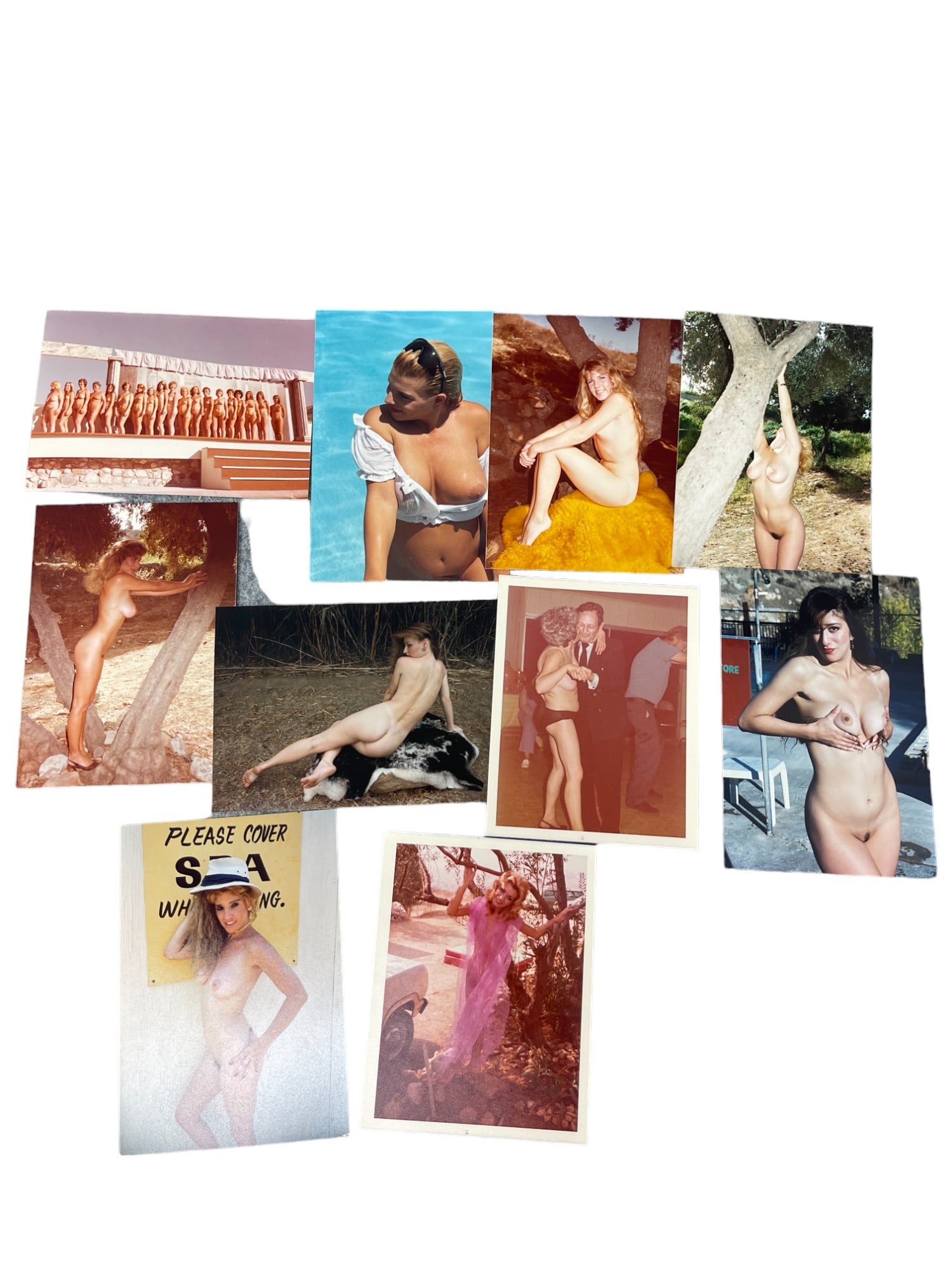 Vintage Pin-Up Nude Female Model Erotic Risque Photograph Collection Lot: Vintage Pin-Up Nude Female Model Photograph Collection Lot of 10.Approximate size of each photo is 5" x 3.5", we believe these photos are from a nudist colony. Some of the images might have been publi