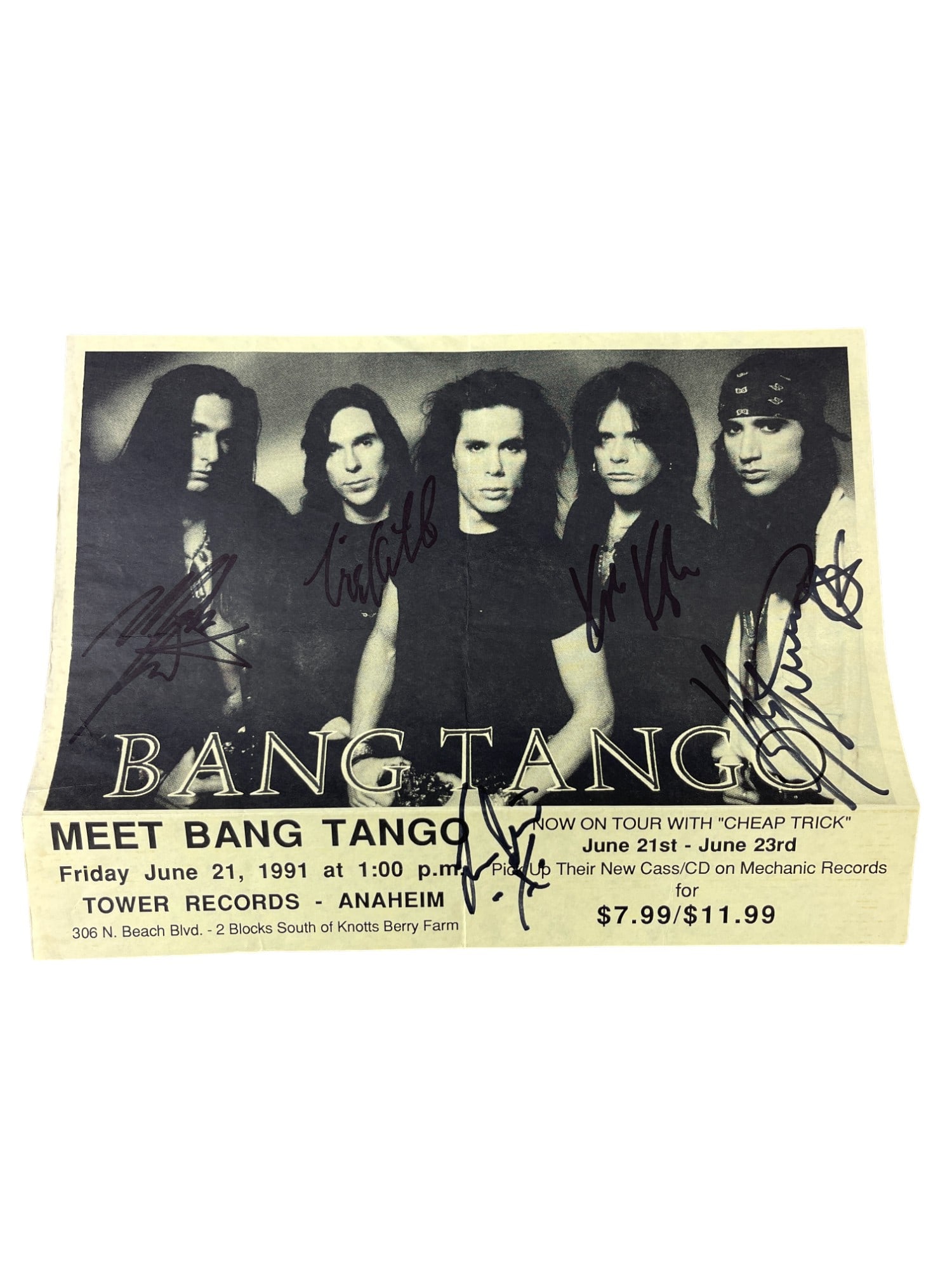 Bang Tango Hard Rock Band Signed Advertising Photo Poster (1 of 5)