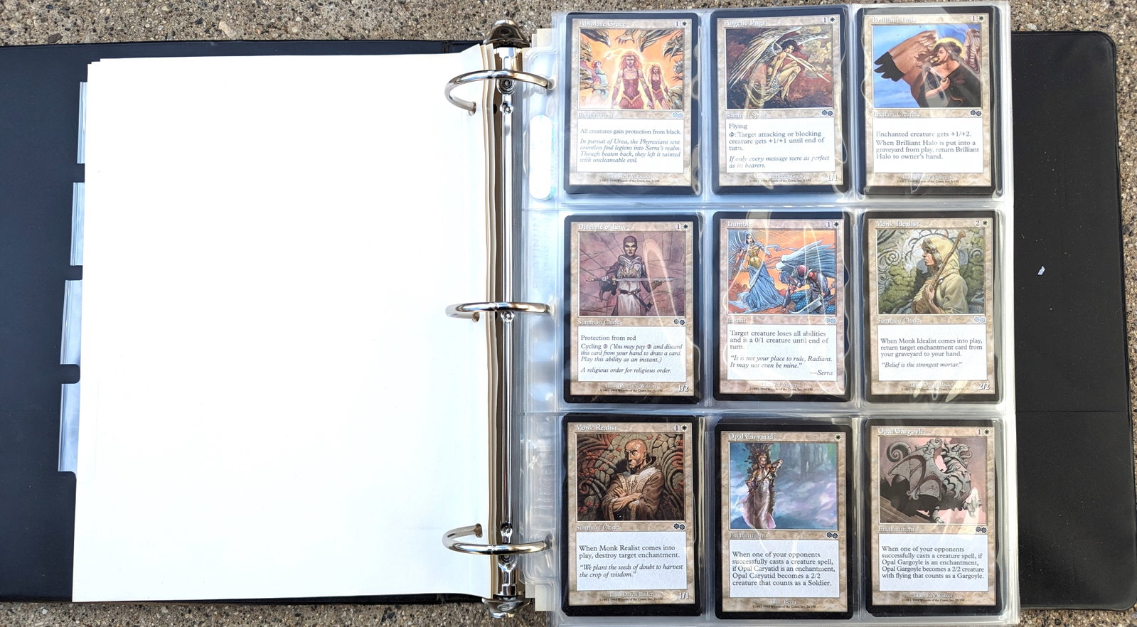 Album of vintage Magic The Gathering cards: Not all pictured. Very full album