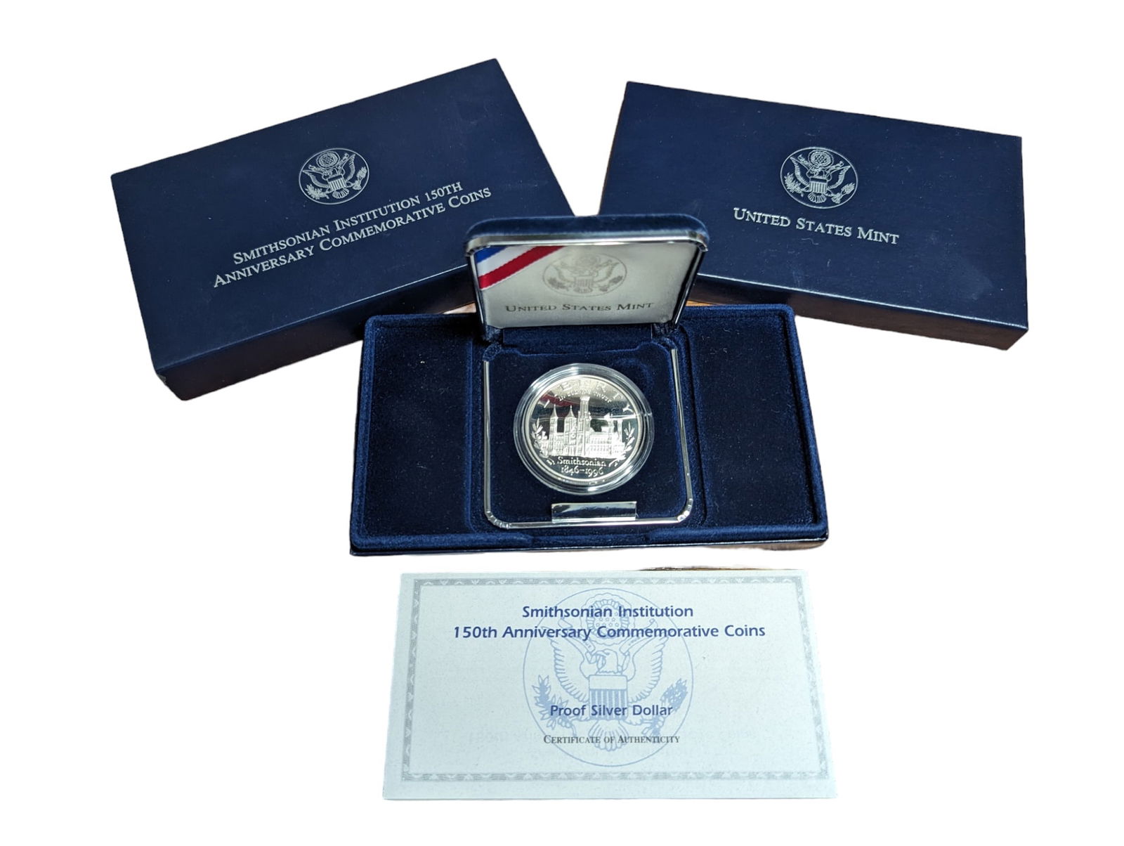 1996 Smithsonian 150th Anniversary Proof US Silver dollar coin (1 of 2)