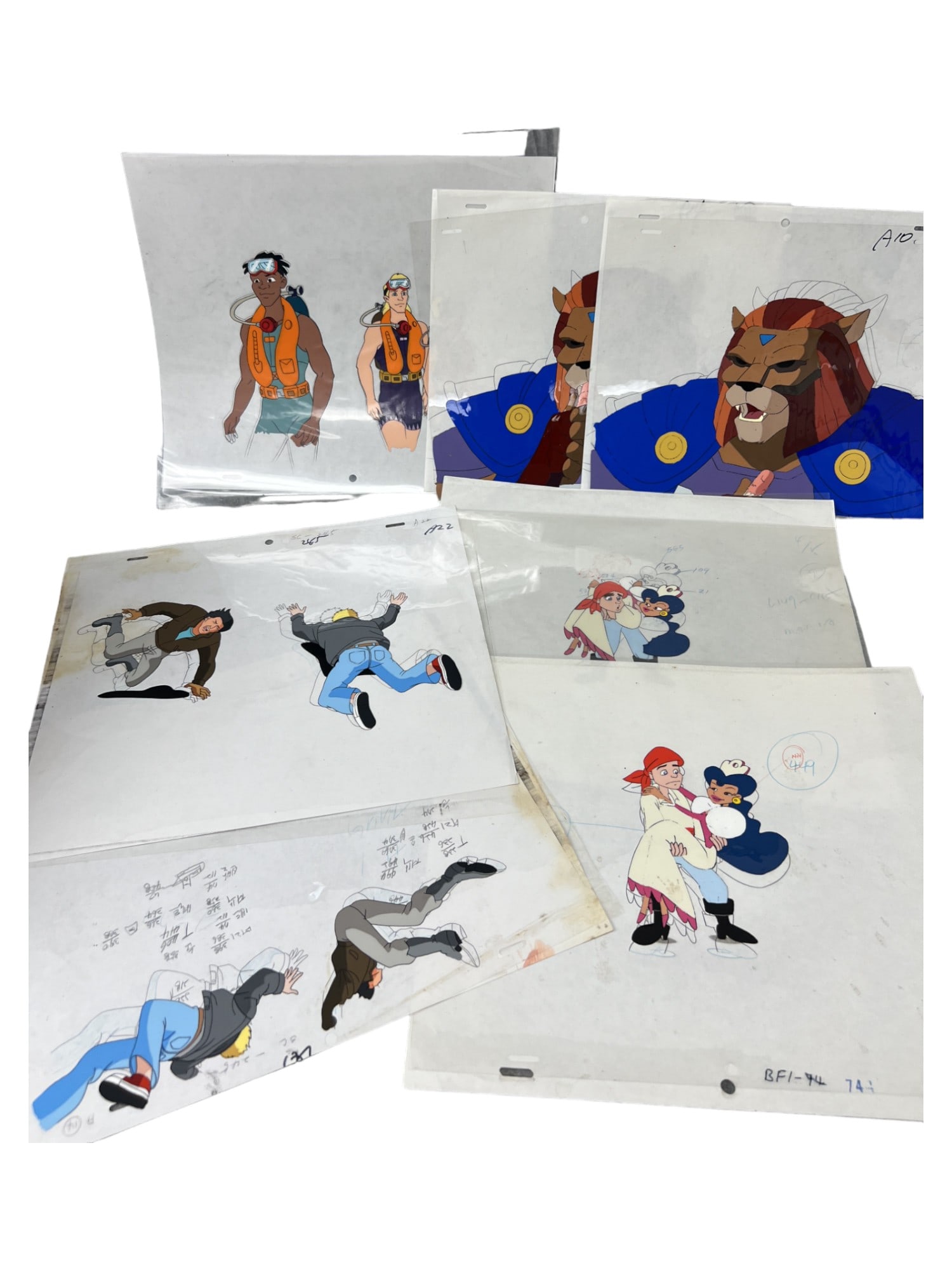 Vintage Animation Cartoon Cel Production Collection Lot: Vintage Animation Cartoon Cel Production Collection Lot