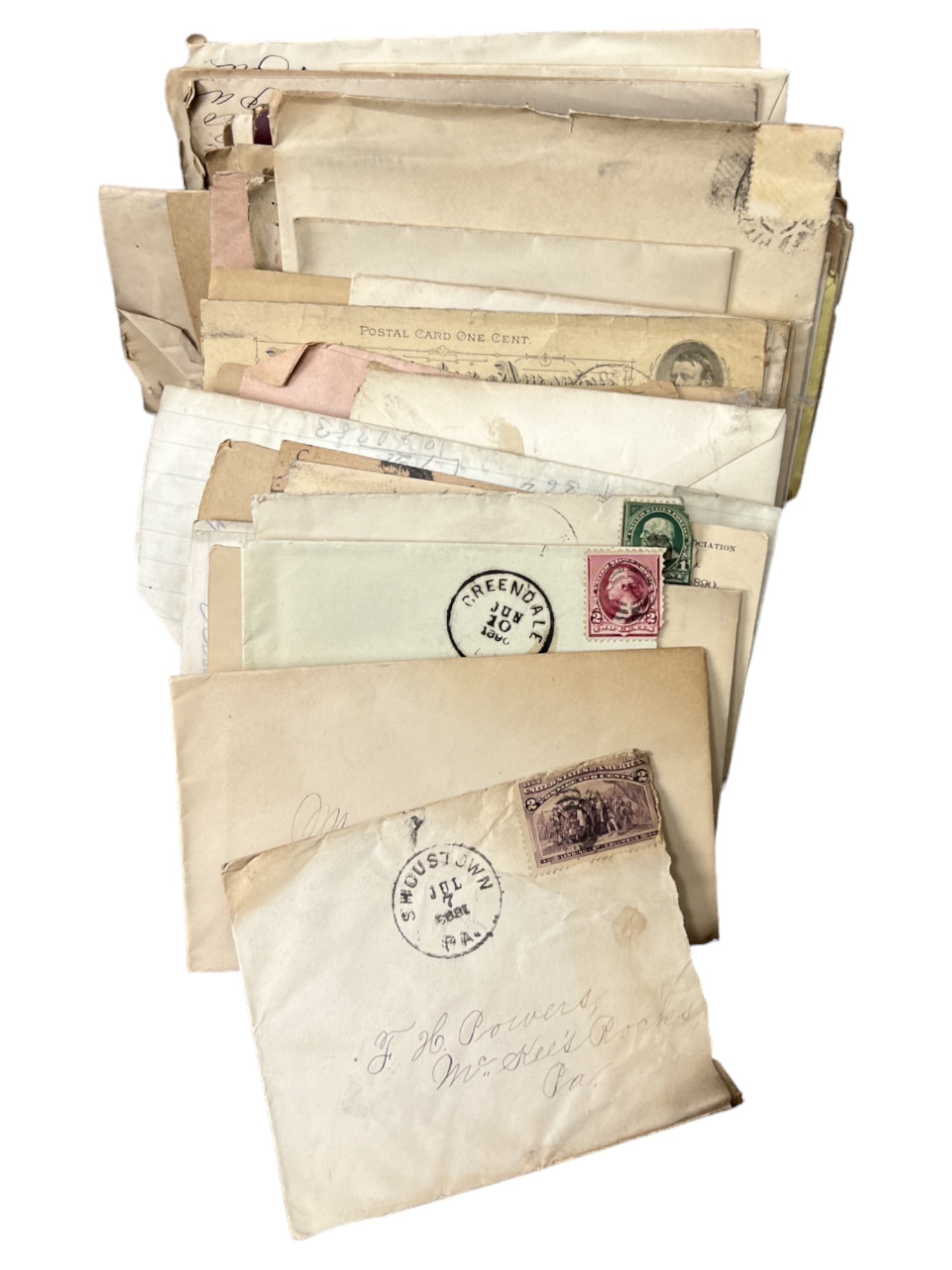 OLD US POSTCARD STAMP COLLECTION LOT (1 of 13)