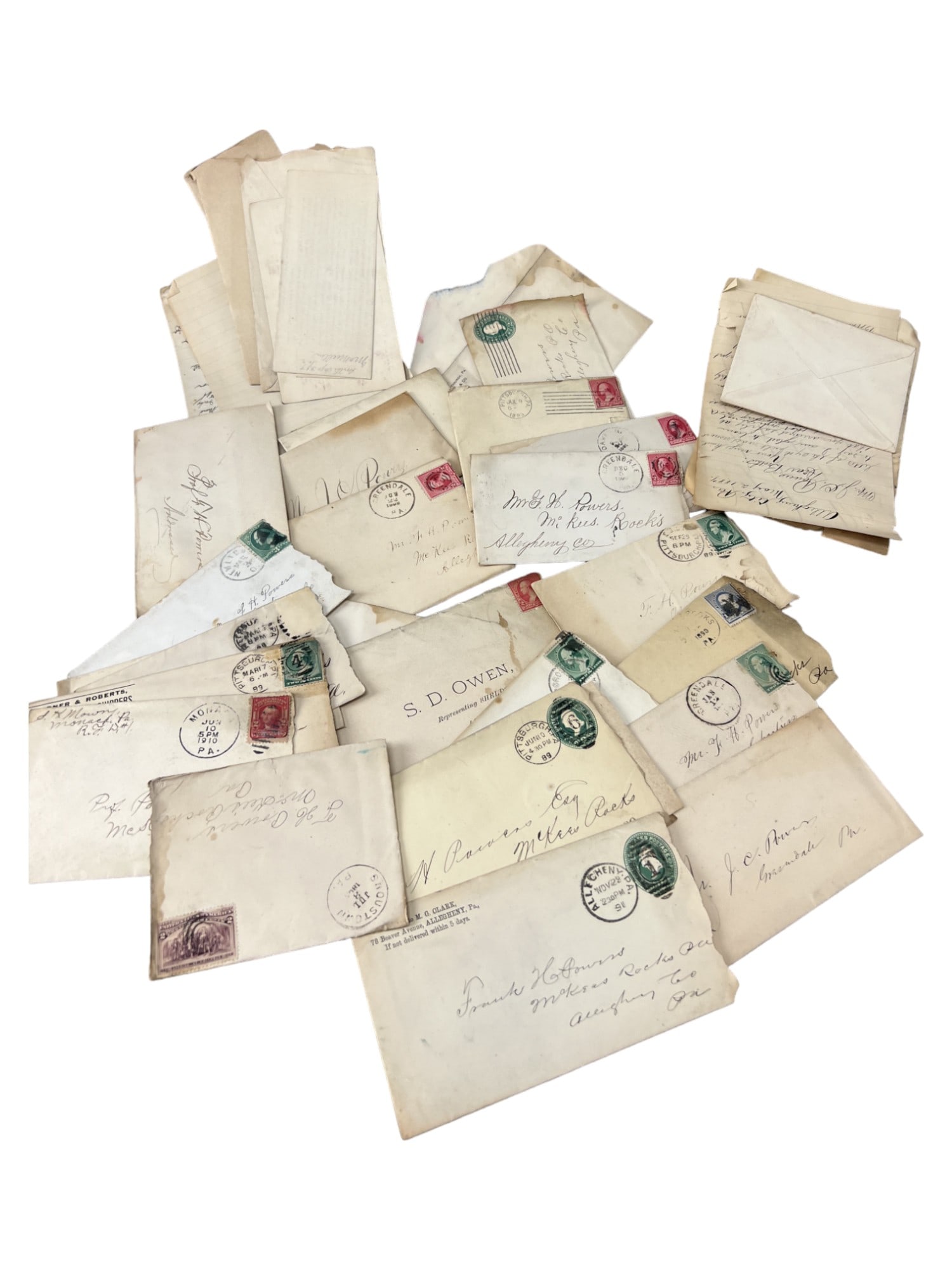 OLD US POSTCARD STAMP COLLECTION LOT (1 of 10)