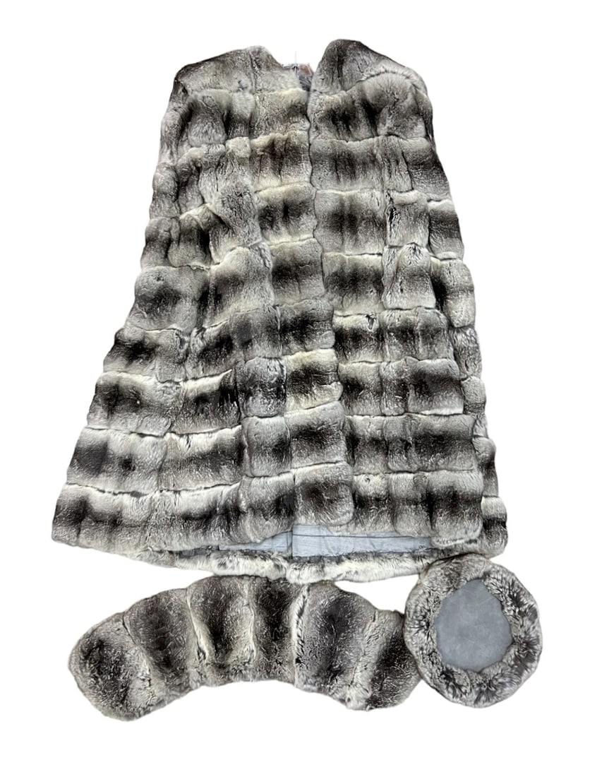 Chinchilla Opera Cape Coat Hat Collar Estate of John Frankenheimer (1 of 14)