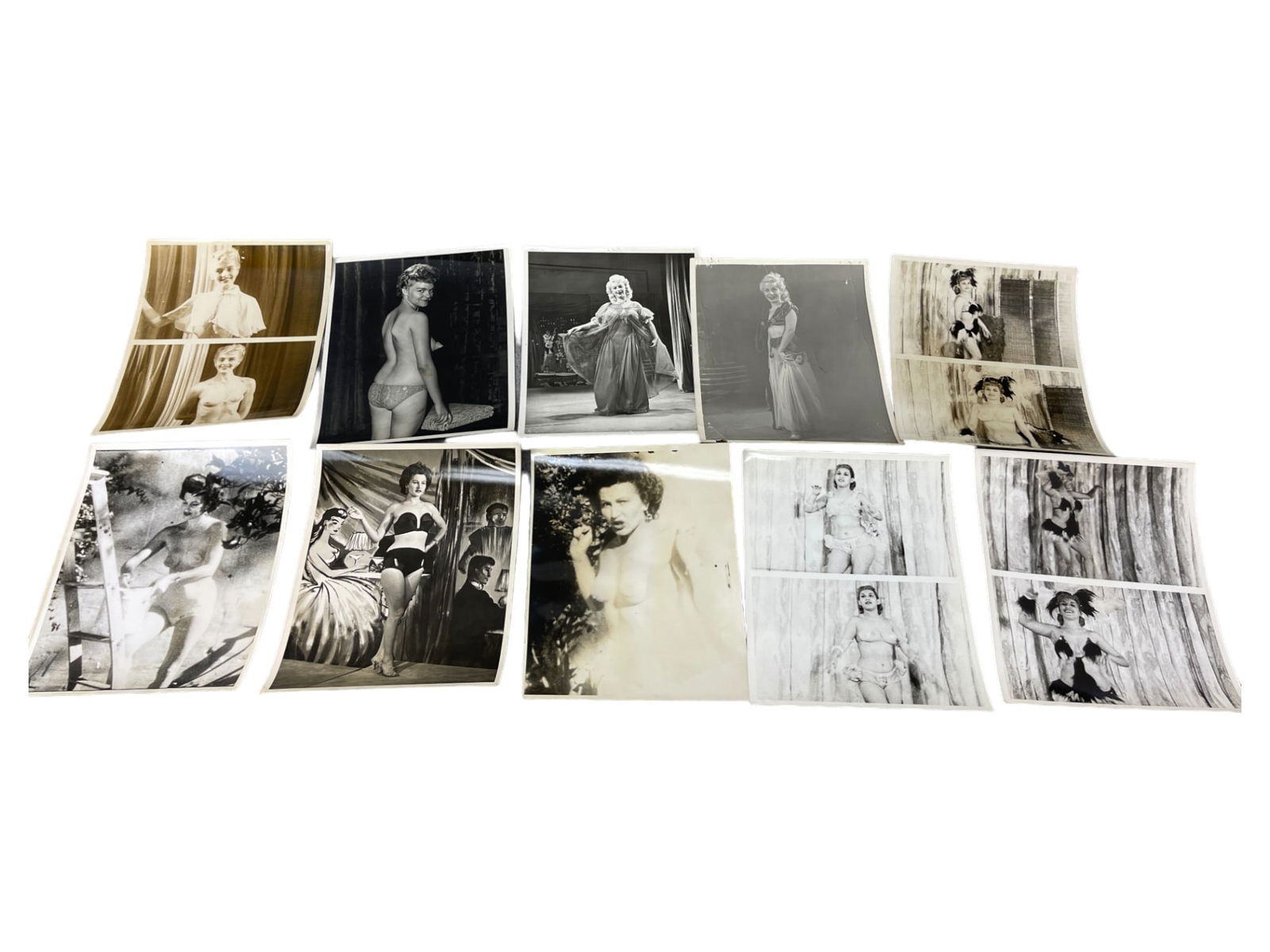 Vintage 1950's Original Burlesque Nude Pin up Model Risque Photo 8x10 Black & White Photographs: Vintage 1950's Original Burlesque Nude Pin up Model Risque Photo 8x10 Black & White Photographs